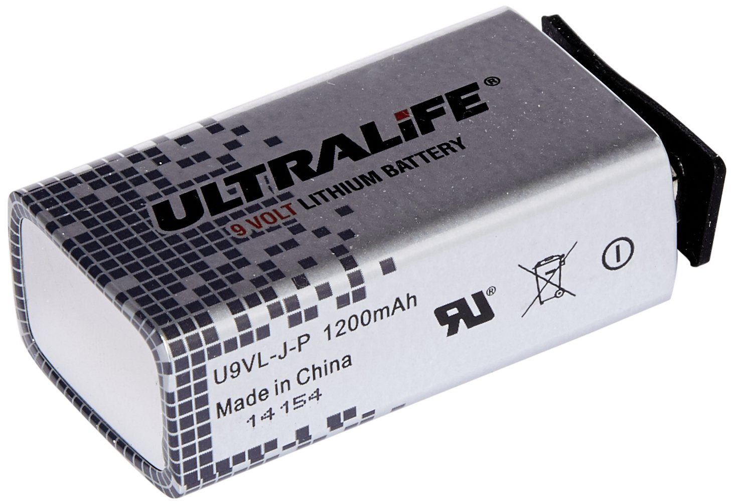 Ultralife Lithium Battery (9 Volt, E-Block, U9VL, U9VL-J-P, 1200 mAh, Economy Set of 10)