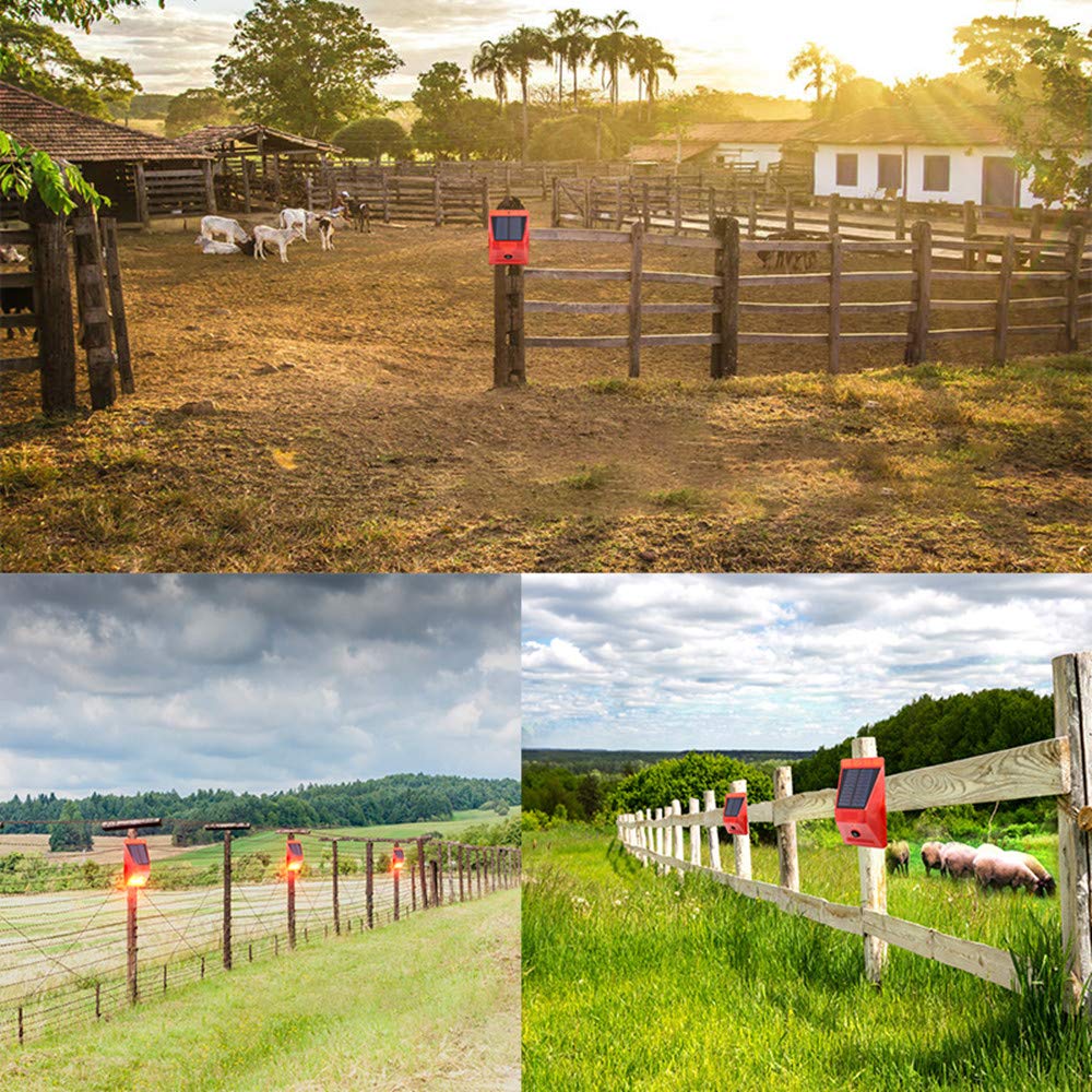 Chunhee Solar Alarm Strobe Light With Remote Control Motion Sensor Detector Outdoor Alarm 129Db Sound Security Siren Ip65 Waterproof Protected For Your Home, Villa, Baren, Farm, Yard, 2 Pack