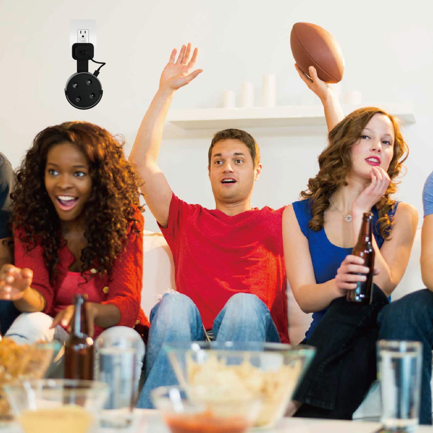 Sintron Wall Mount Speaker Mount For Echo Dot 2   Smart Home Outlet Wall Mount Stand For Echo Dot 2Nd Generation Speaker Holder