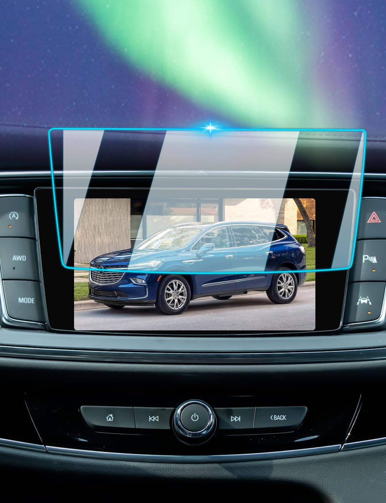 Bixuan Tempered Glass Screen Protector For 2018 2024 Buick Enclave Accessories Navigation 8 Inch Touch Screen Protection Against Scratches And Fingerprints