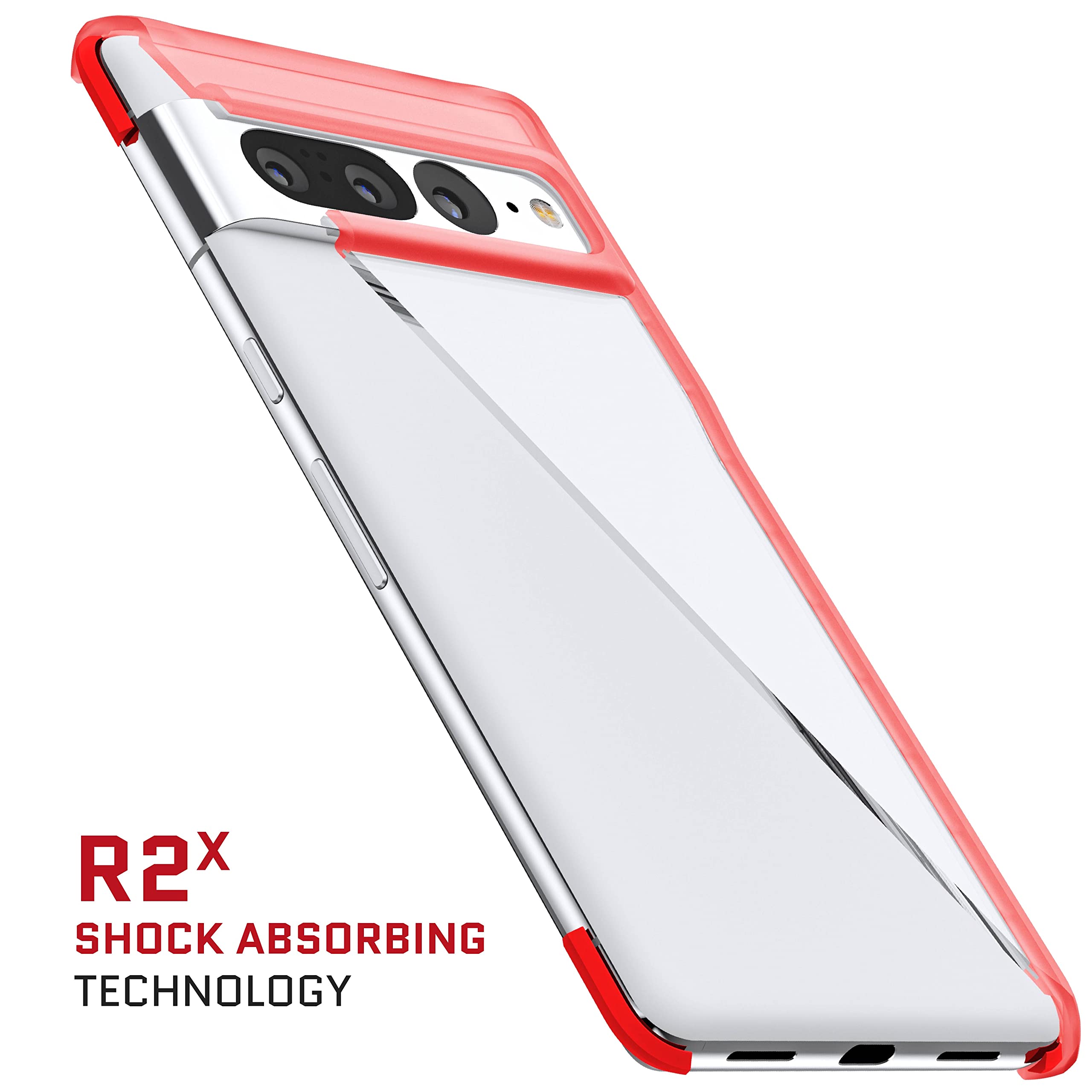 Ghostek Covert Clear Pixel 7 Pro Case For Women With Ultra Thin Design And Non Slip Grip Bumper Supports Wireless Charging Prote