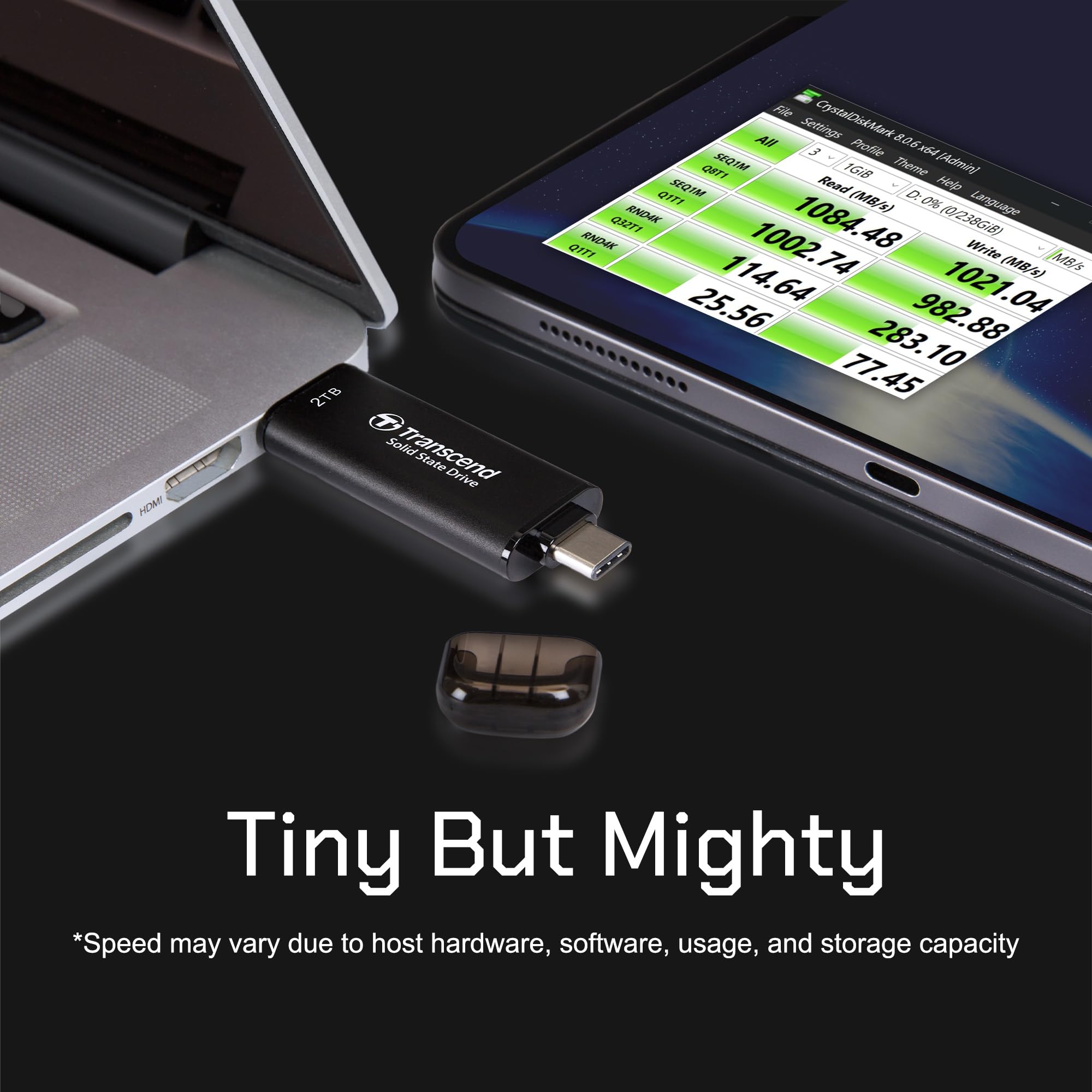 Transcend 1Tb External Ssd, Up To 1,050Mb/S, Dual Usb Flash Drive For Pixel10, Tesla, Iphone16,15,Ipad,Mac/Steam Deck/Rog Ally/M