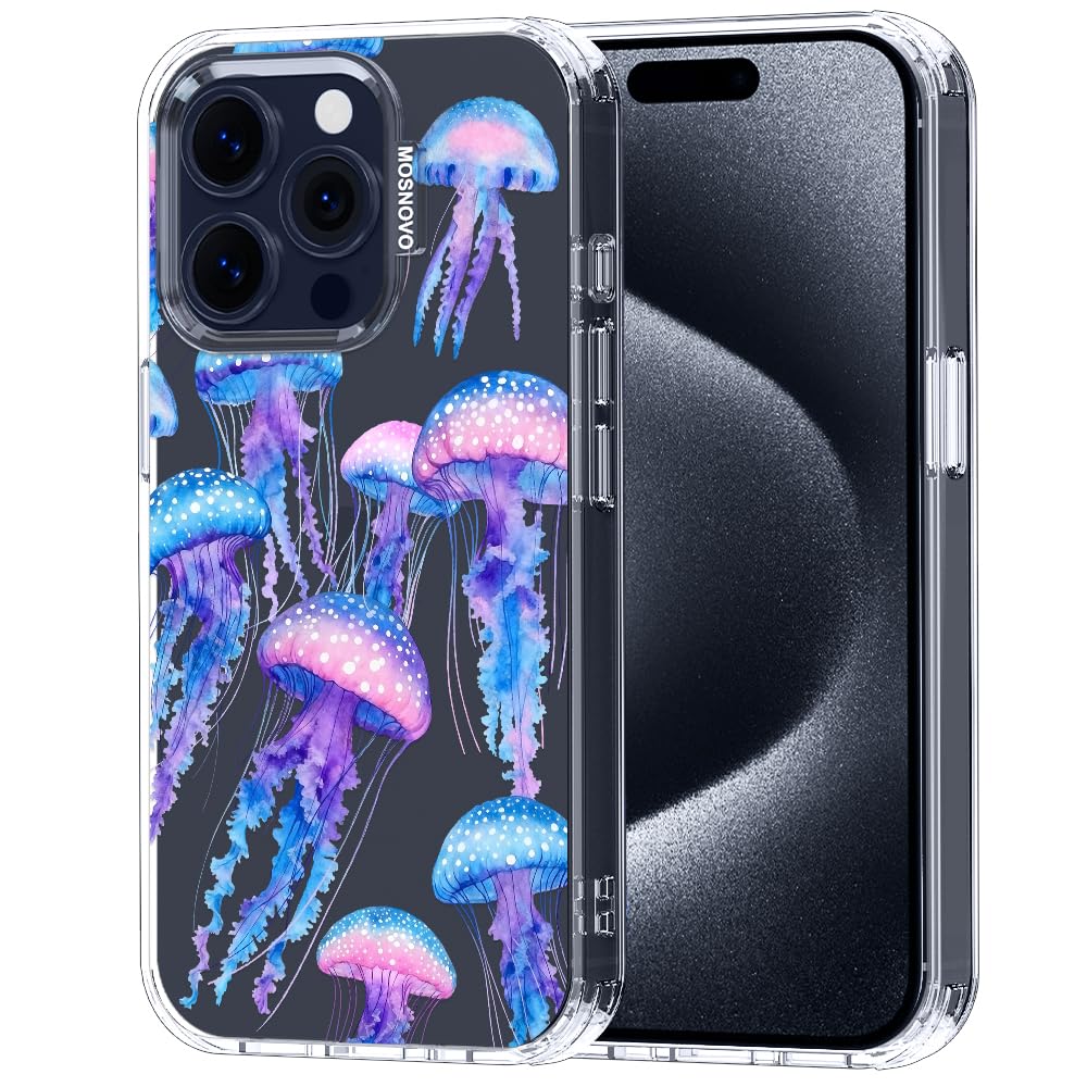 MOSNOVO for iPhone 15 Pro Case, Shockproof Military-Grade Protection 6.6ft Drop Tested, Clear Phone Case for iPhone 15 Pro, Myst