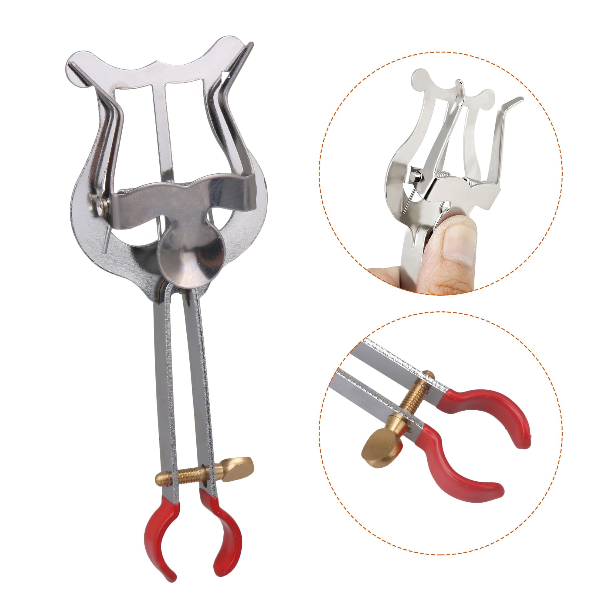 Lovermusic Silver Trumpet Marching Lyre Clamp On Music Clip Replacement For Instrument Parts