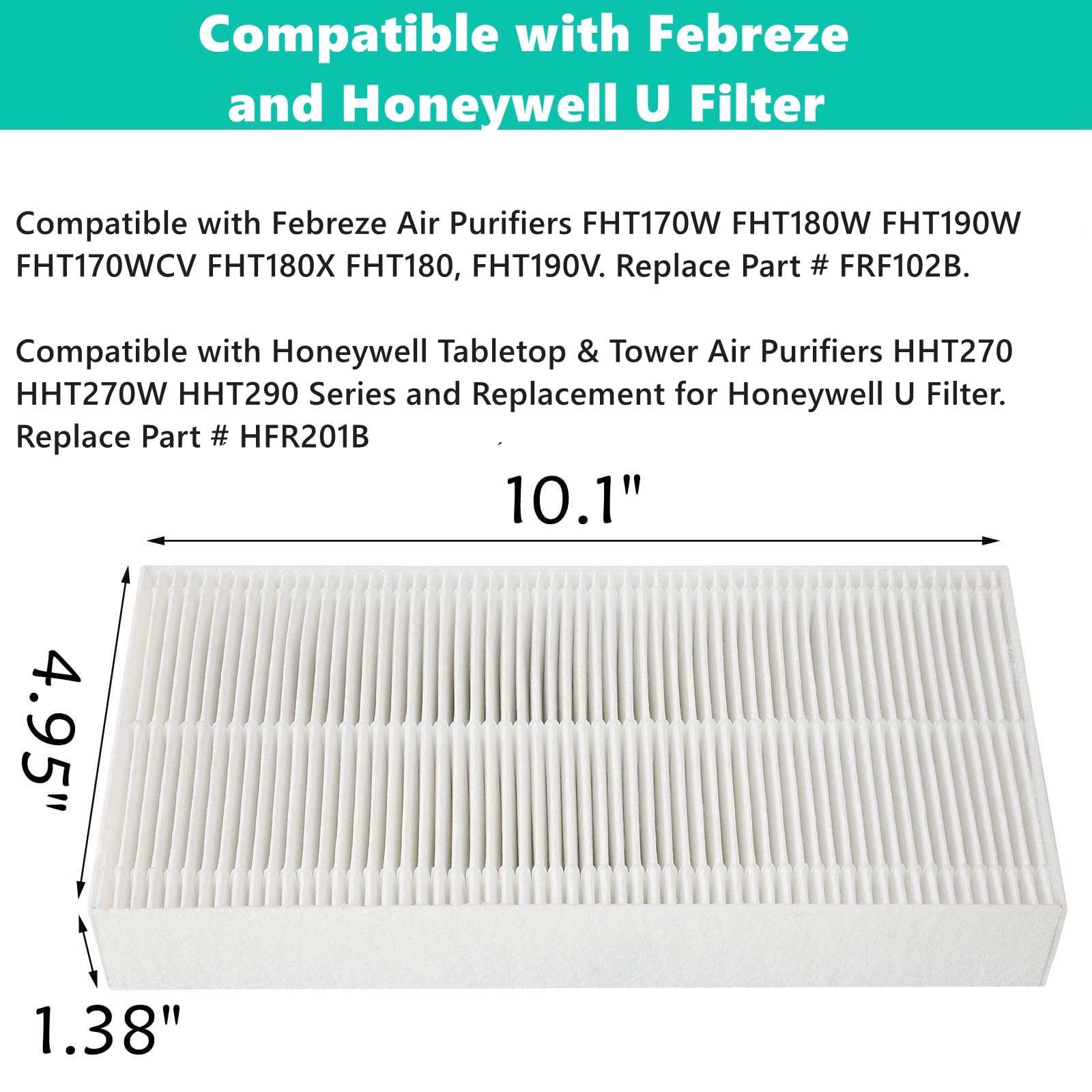 Gazeer 4 Pack True Hepa Filter Replacement For Honeywell U(Hrf201B) Compatible With Honeywell Hht270, Hht270W, Hht290 Series And