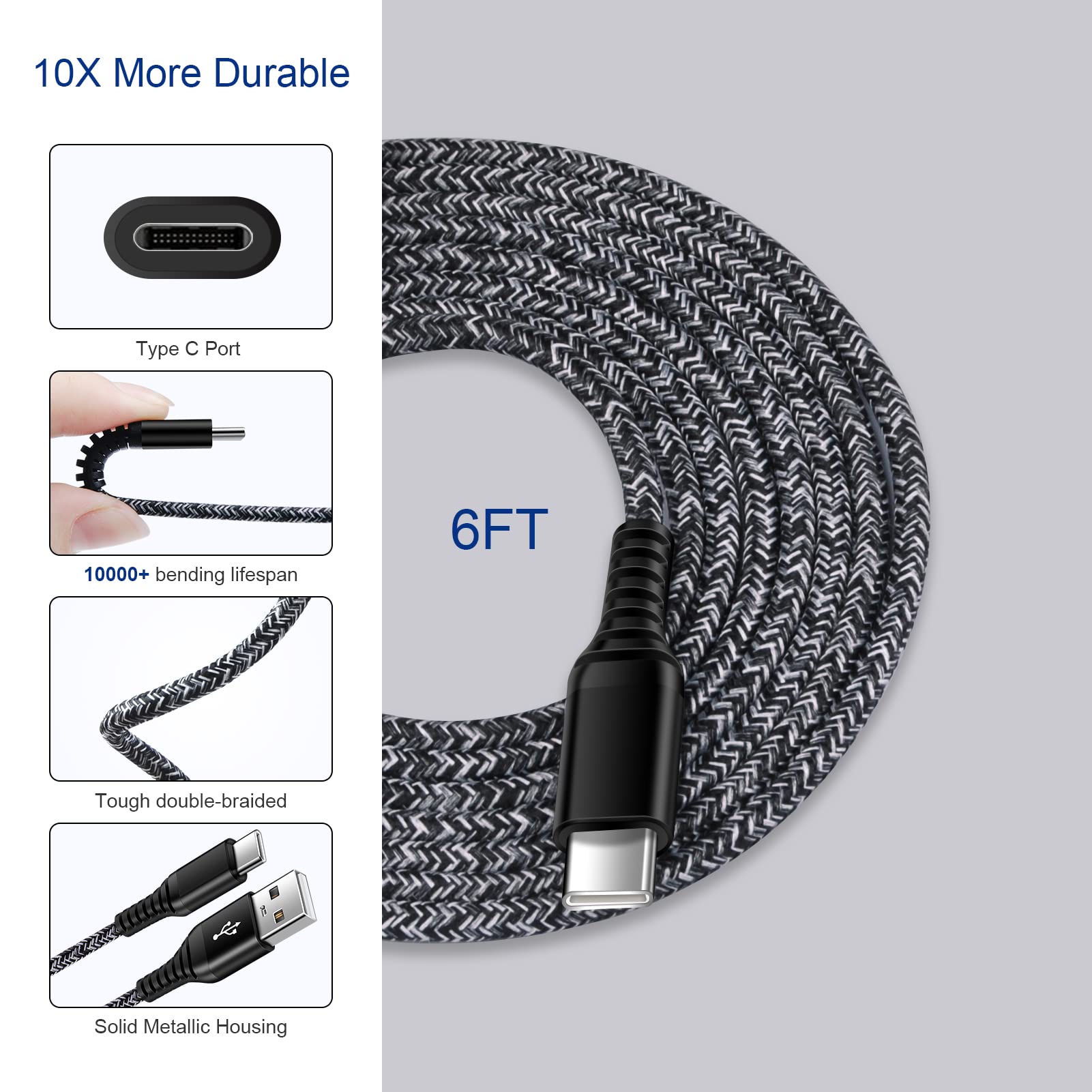 S25 Ultra Quick Charge 3.0 Wall Charger Block C Charger Cable Android Charger With Car Plug Fast Charging For Samsung Galaxy S25