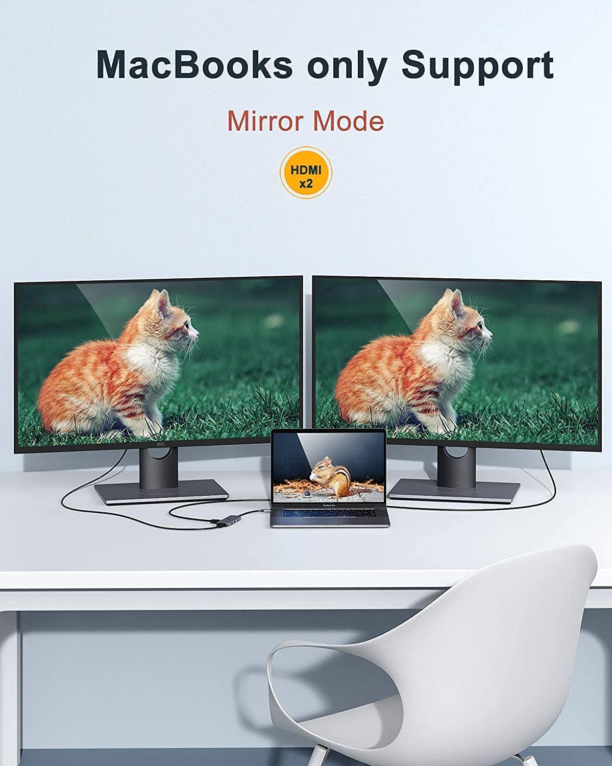 Docking Station Usb C To Dual Hdmi Adapter, Mokin Usb C Hub Dual Hdmi Monitors For Windows,Usb C Adapter With Dual Hdmi,3 Usb Po