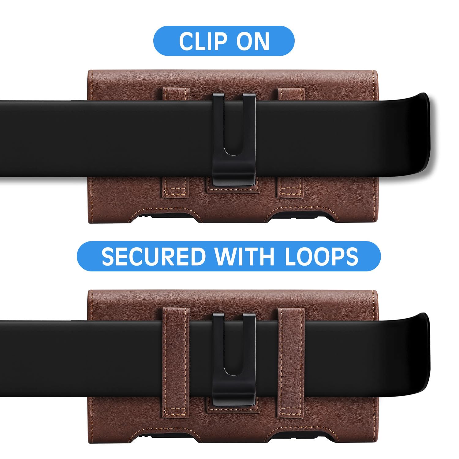 Mopaclle Phone Holster For Galaxy S23 Ultra S22 Ultra Note 20 Ultra 5G Note 10 Plus, A04 A03 A24 4G A54 A51 A71 A23 A12 A32 Leat