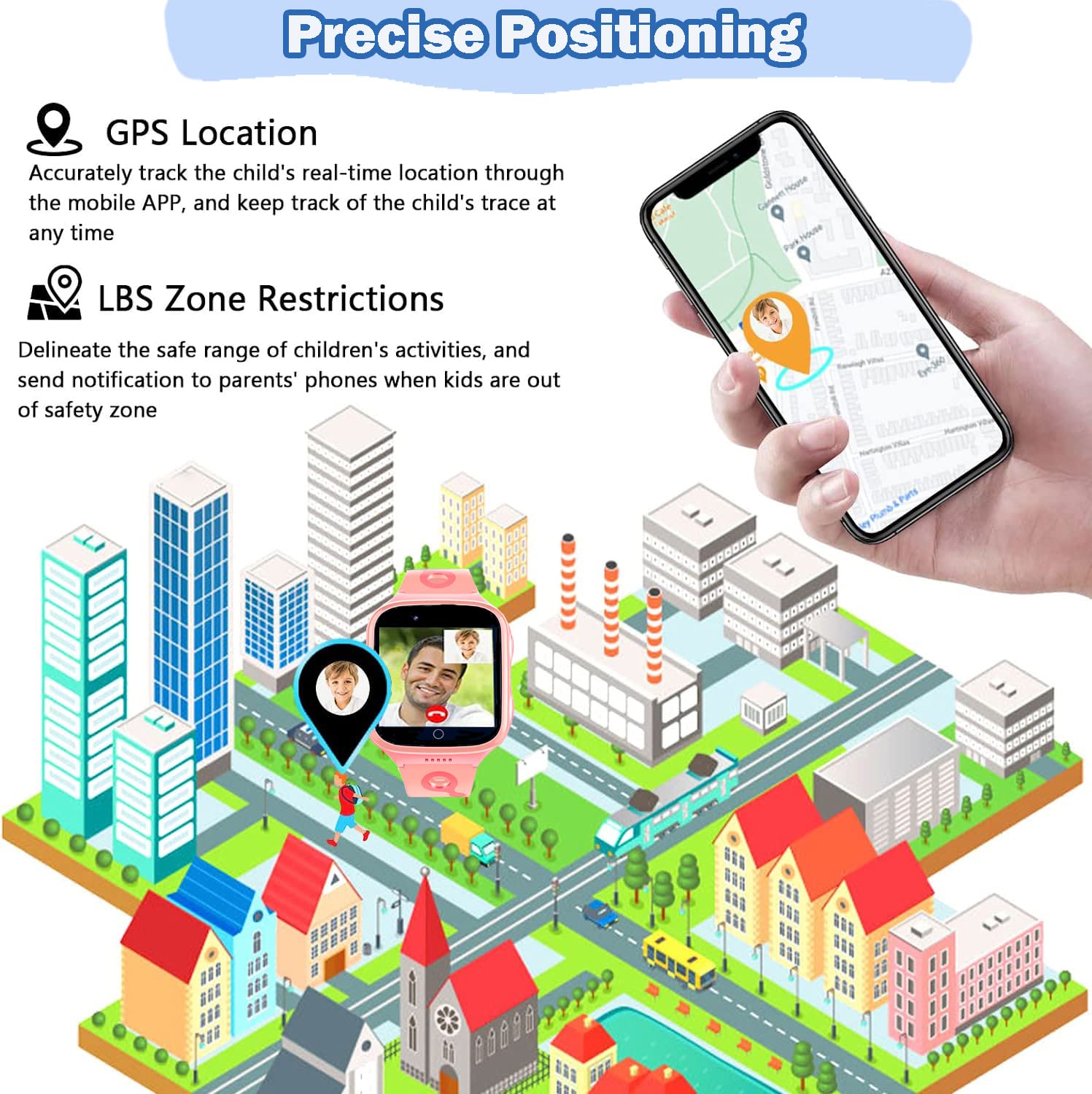 Tezilon 4G Gps Smart Watch Waterproof Phone Video Call Sos Emergency Alarm Voice Message Camera Gps Tracker Watch Real Time Trac