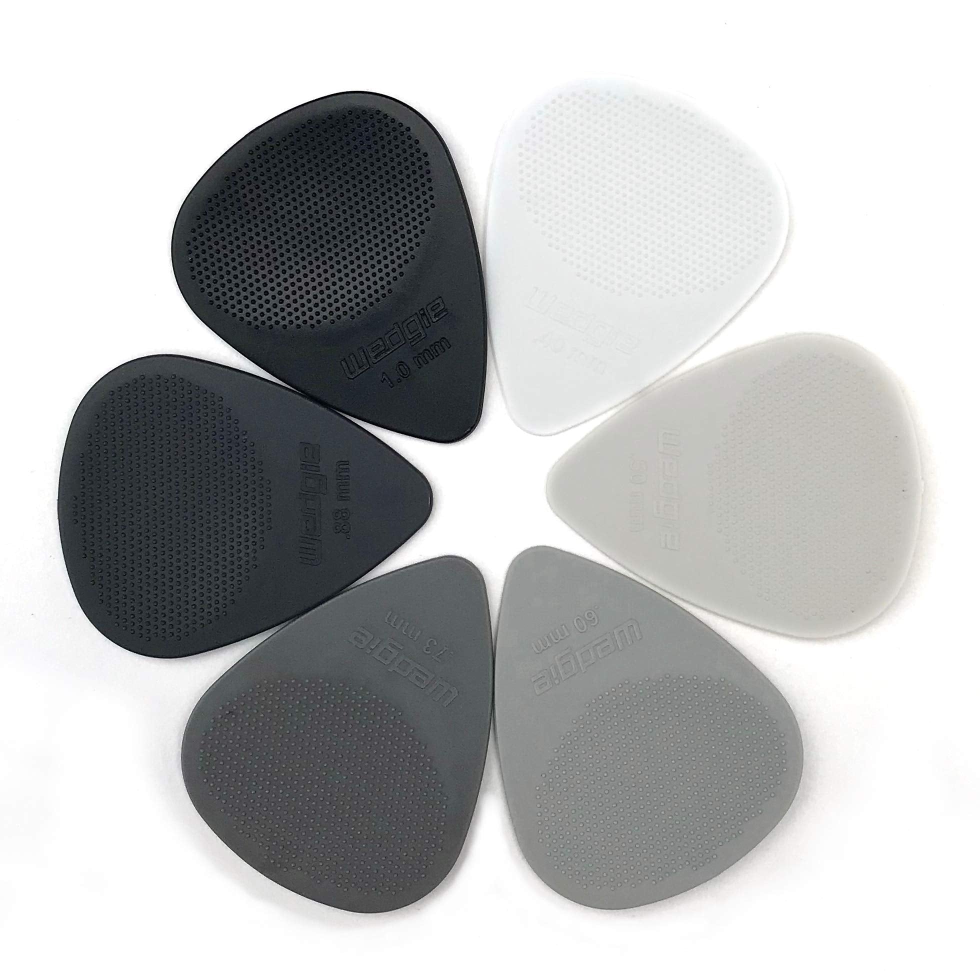 Wedgie Wnxts Nylon Xt Guitar Pick Sampler: Thin, Medium, And Heavy, 6 Pack