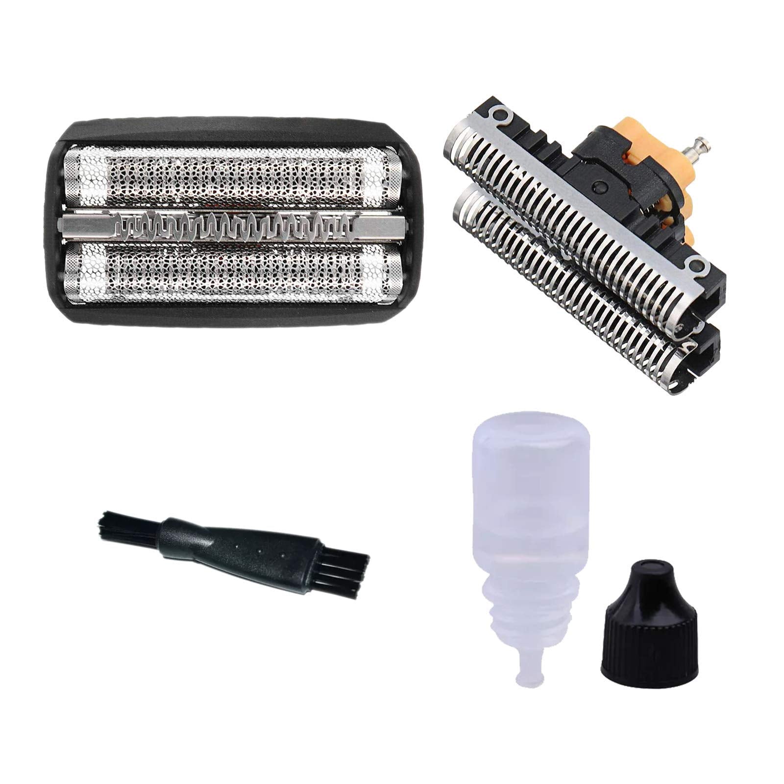 Shaver Foil&Cutter W/Rozor Shaver Oil+ Clean Brush For Braun 31B 5000 6000 Series 3 350 360 380 5612 5770 6520