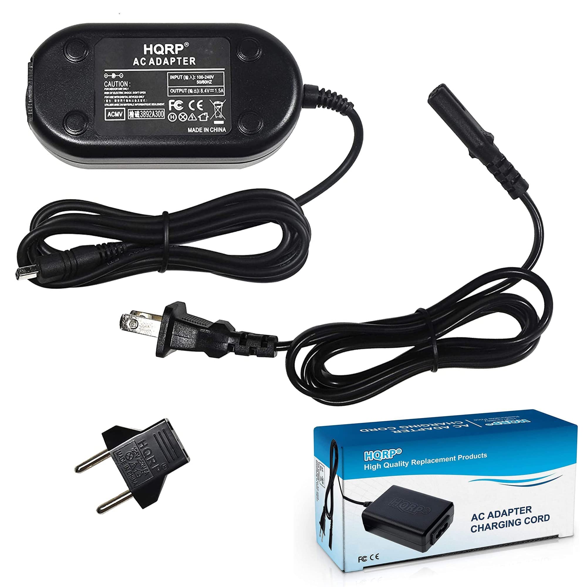 Hqrp Charger Ac Adapter Compatible With Samsung Aa E9 Aa E8 Sc Dx103 Sc Hmx10C Sc D382 Sc D450 Sc Mx20 Sc Mx20B Sc Mx20H Sc Mx20L Sc Mx20R Sc Mx20C Sc Mx20Ch Sc D5000 Sc D560 Sc D590 Camcorder
