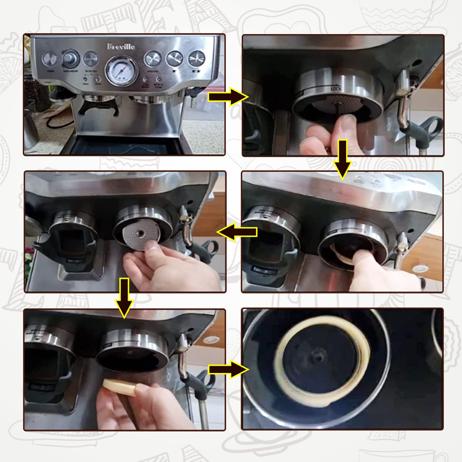 3Pcs 54Mm Silicone Steam Ring, Replacement Gasket For Breville Espresso Machine 878/870/860/840/810/500/450/Sage 500/870/875/880