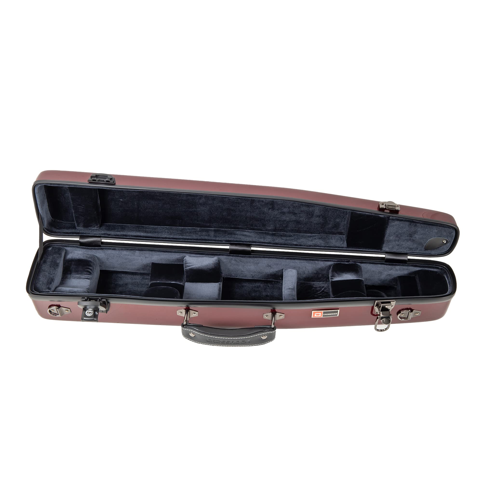 Crossrock Pro Grade Straight Soprano Saxophone Case | Crimson Red Gloss, Tsa Lock, Elite Protection, Detachable Backpack Straps,