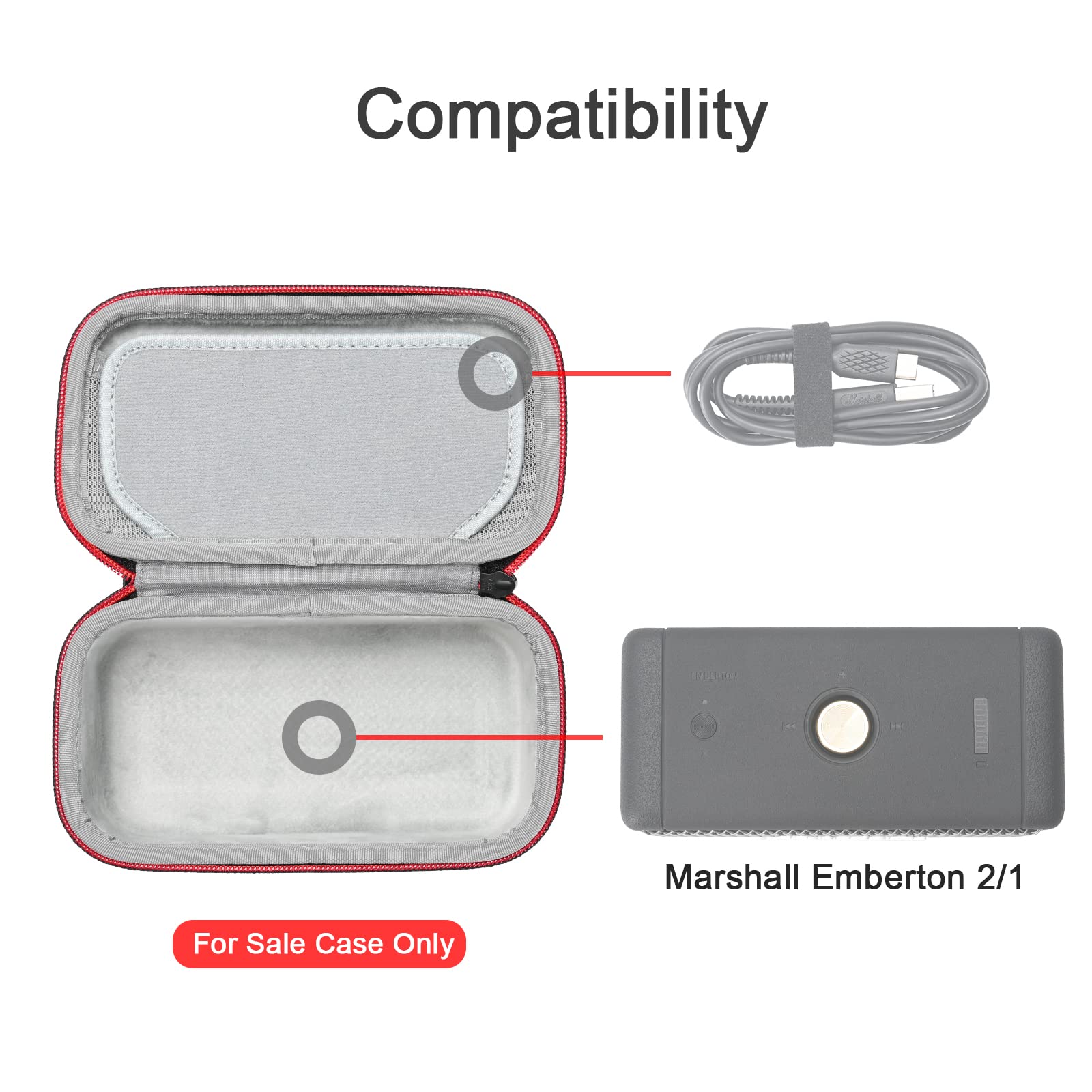Rlsoco Hard Case For Marshall Emberton Ii/Emberton Iii/Emberton Portable Bluetooth Speaker