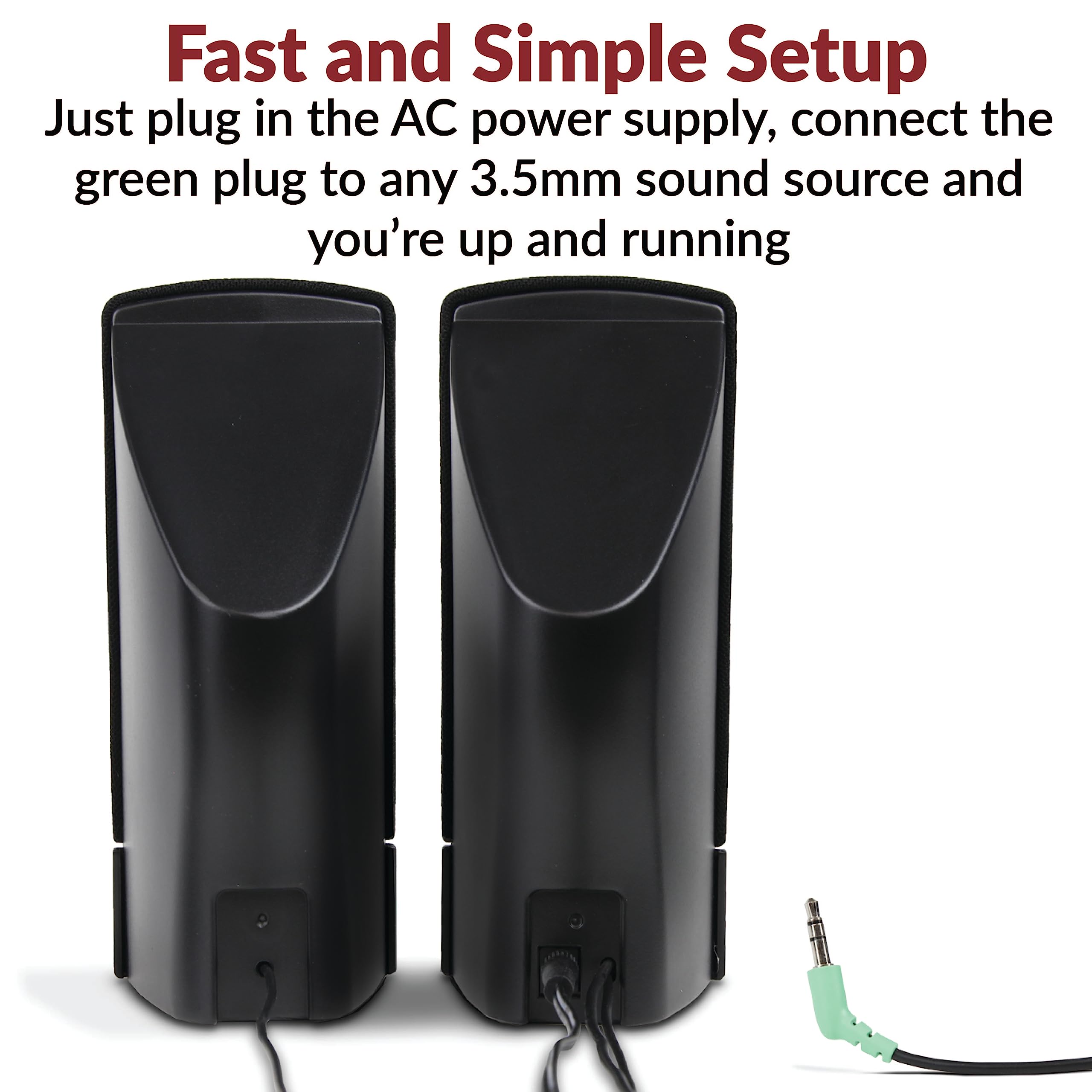 Cyber Acoustics Ca 2014 Multimedia Desktop Computer Speakers