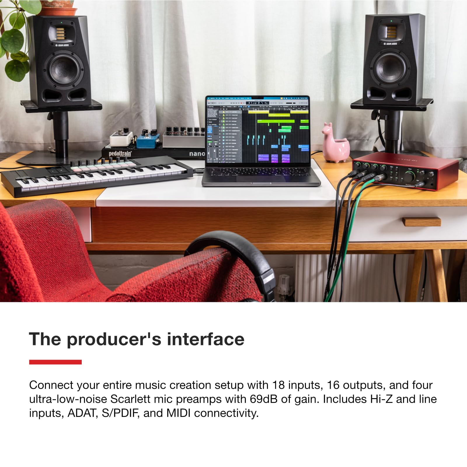 Focusrite Scarlett 18I16 4Th Gen Usb Audio Interface, For Songwriting, Music Production, Recording, And Podcasting   High Fideli