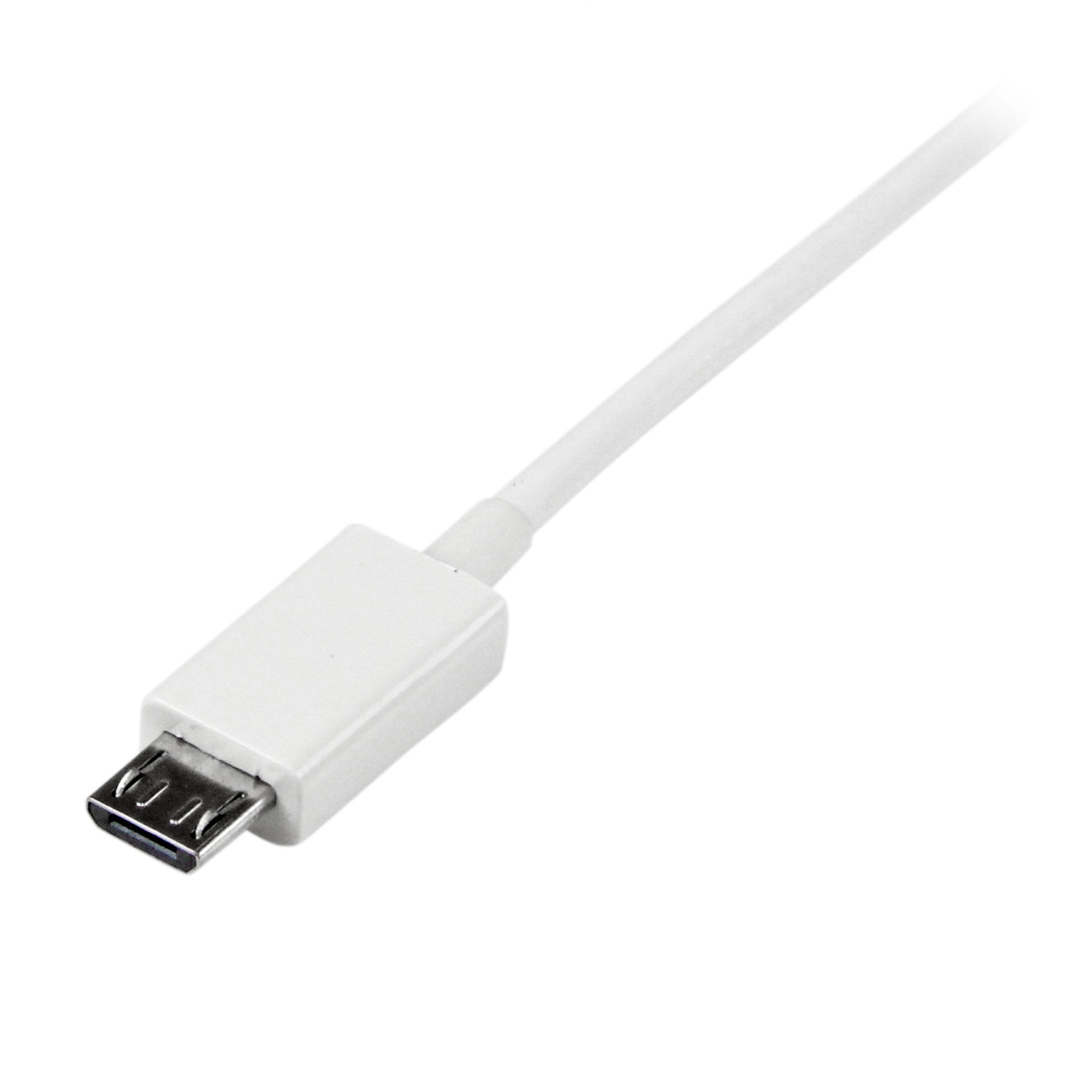Startech.Com 3.3 Ft. (1 M) Usb To Micro Usb Cable   Usb 2.0 A To Micro B   White   Micro Usb Cable (Usbpaub1Mw)
