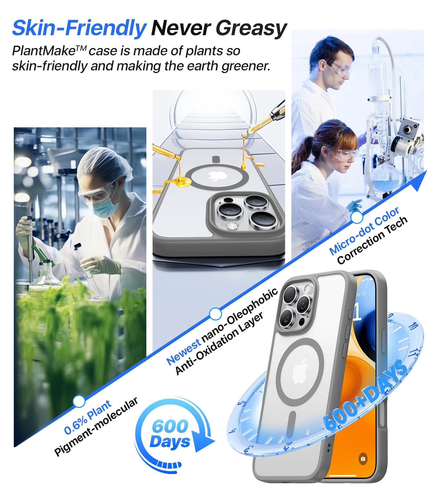 Aulofe Magnetic Shockproof For Iphone 16 Pro Max Case, Skin Friendly[Compatible With Magsafe] [Military Grade Drop Protection] S