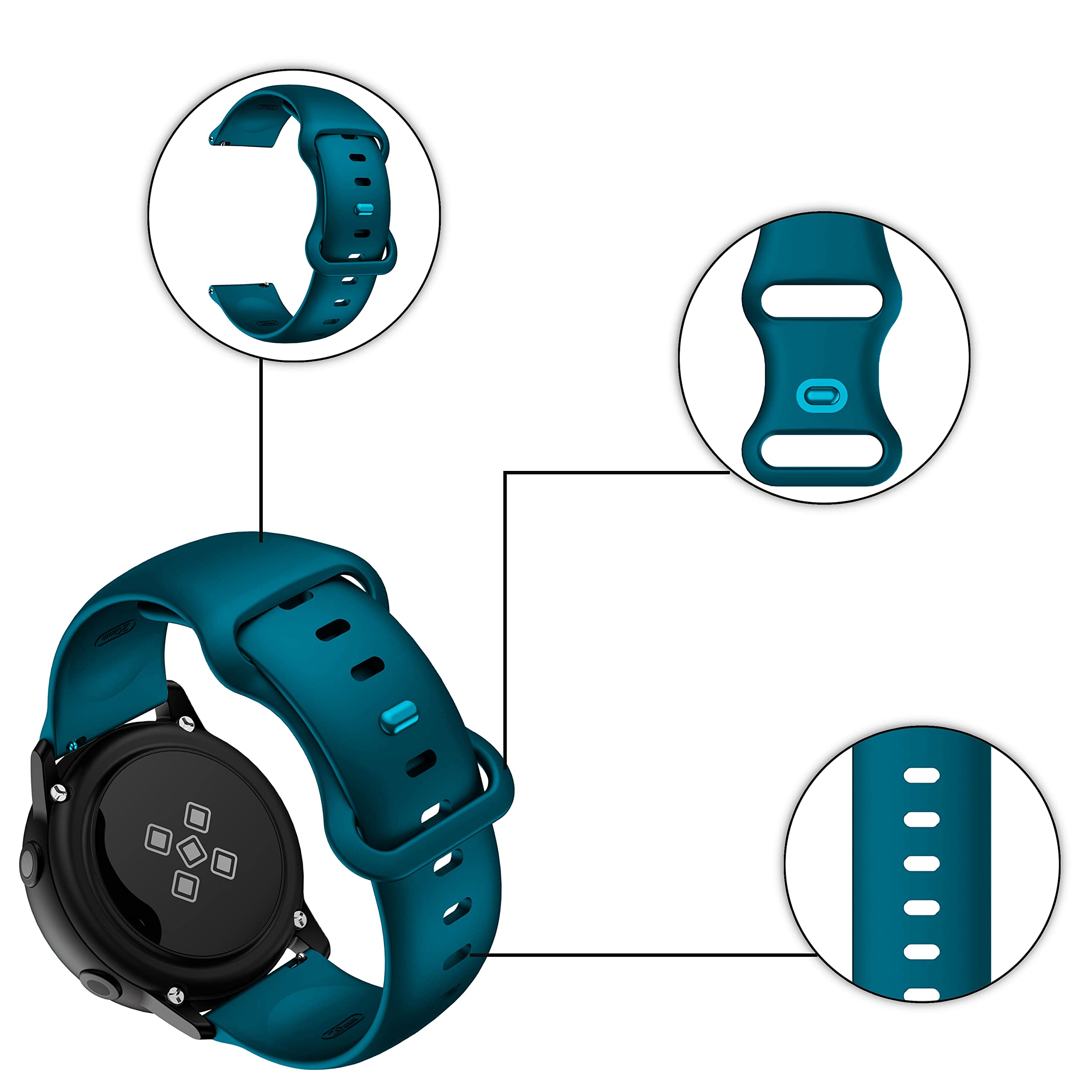 Toolaik 10 Pack Sport Bands Compatible With Samsung Galaxy Watch 5/Galaxy Watch 4, 40Mm 44Mm Bands/Galaxy Watch 3, 41Mm Bands/Ga