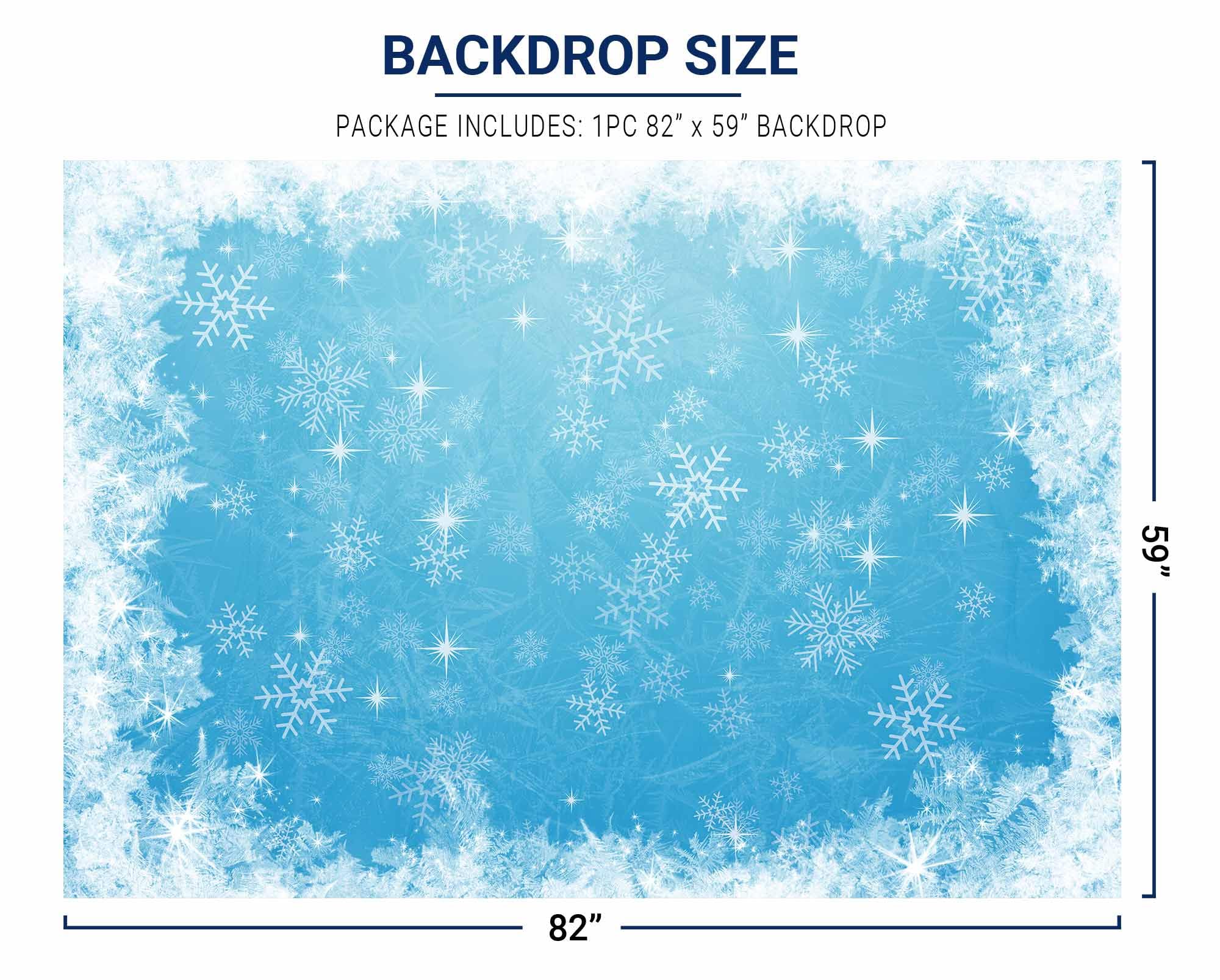 Allenjoy 7X5Ft Ice Blue Winter Backdrop For Studio Photography 1St First Birthday Party Decoration Banner Festival White Snowfla