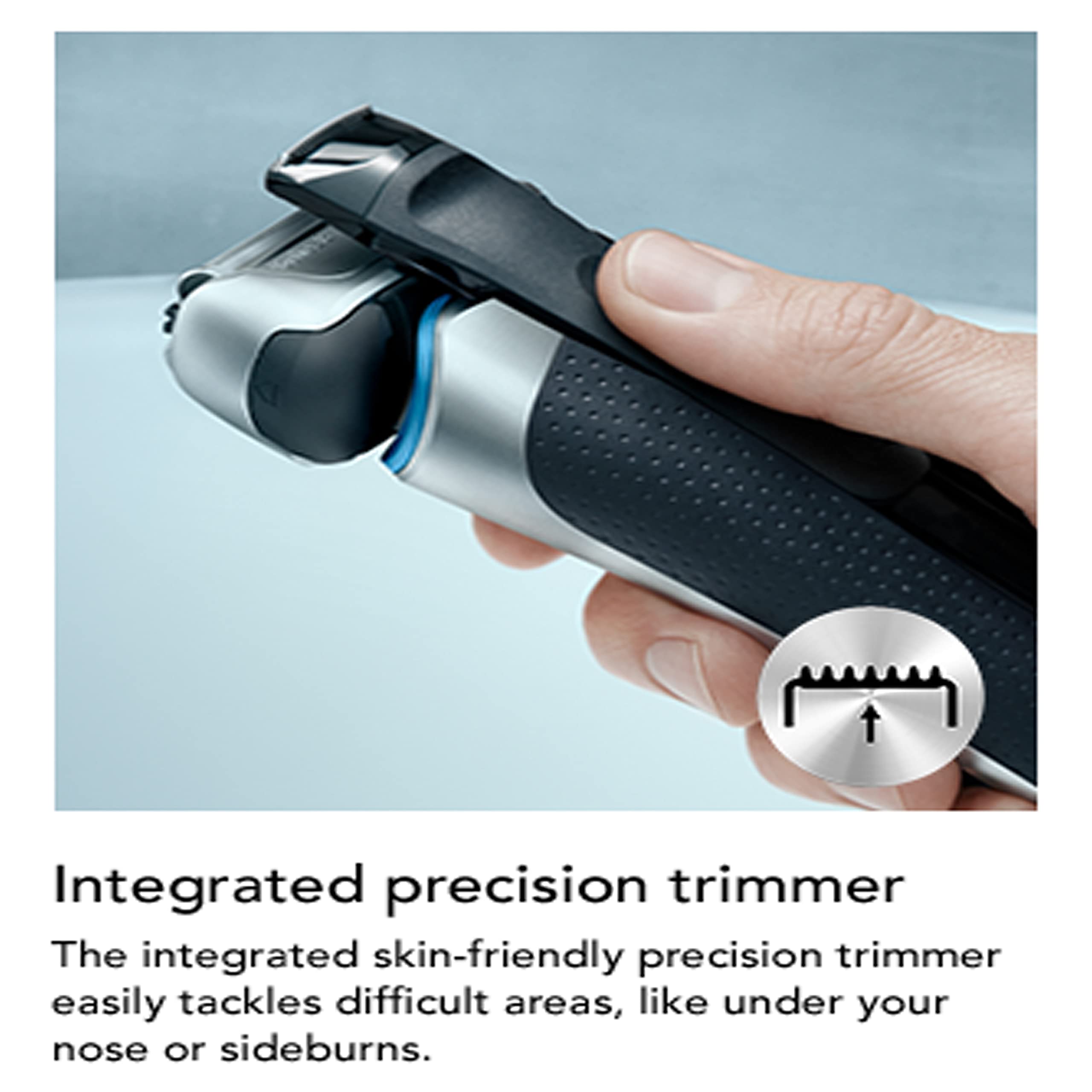 Braun Series 8 8330S Next Generation, Electric Shaver For Men, Rechargeable And Cordless Razor, Silver, Fabric Travel Case, Wet