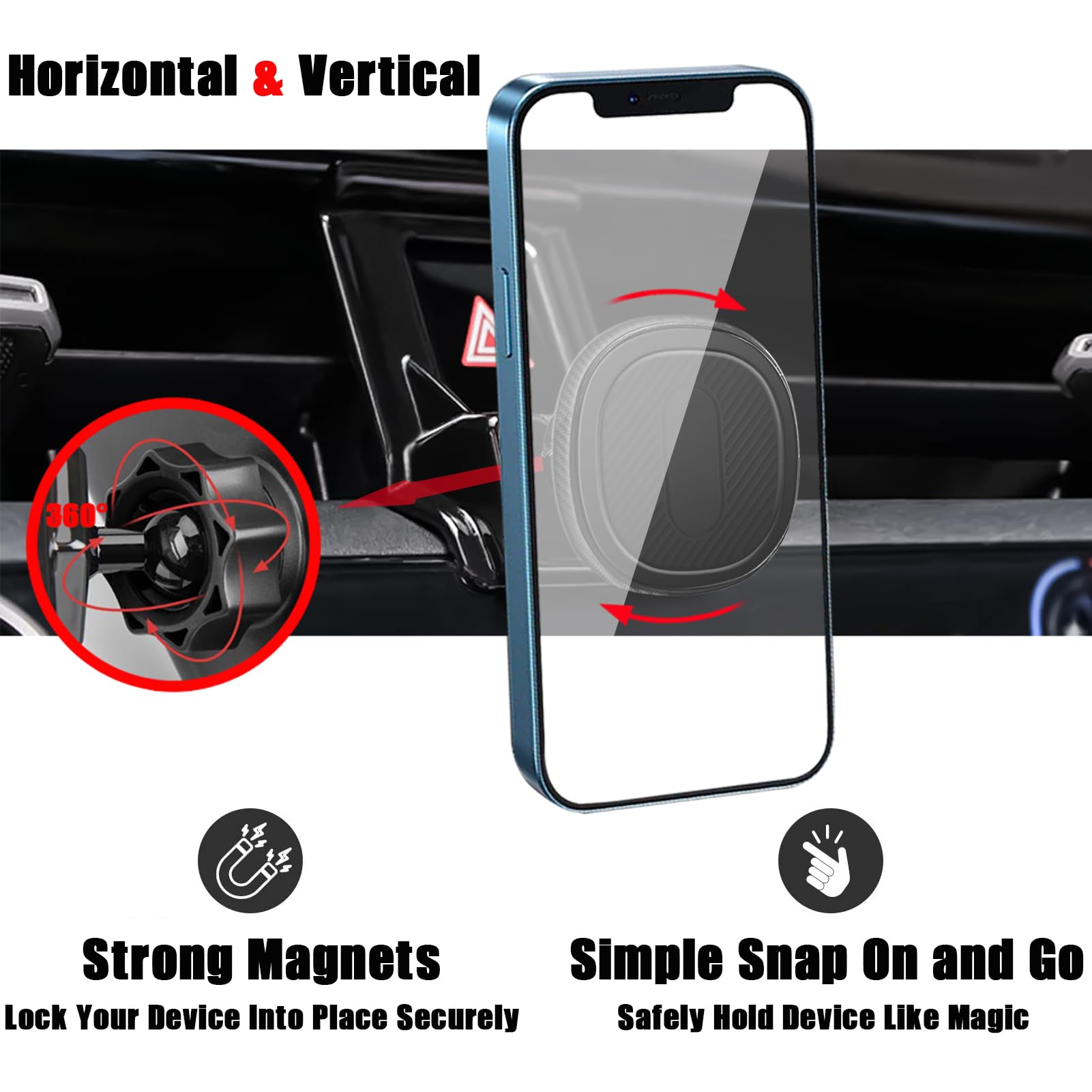 Mengfly Car Phone Holder, Car Mount, For Toyota Corolla 2024 2023 2022 2021 2020, Air Vent Phone Stand, Auto Dashboard, Sticker