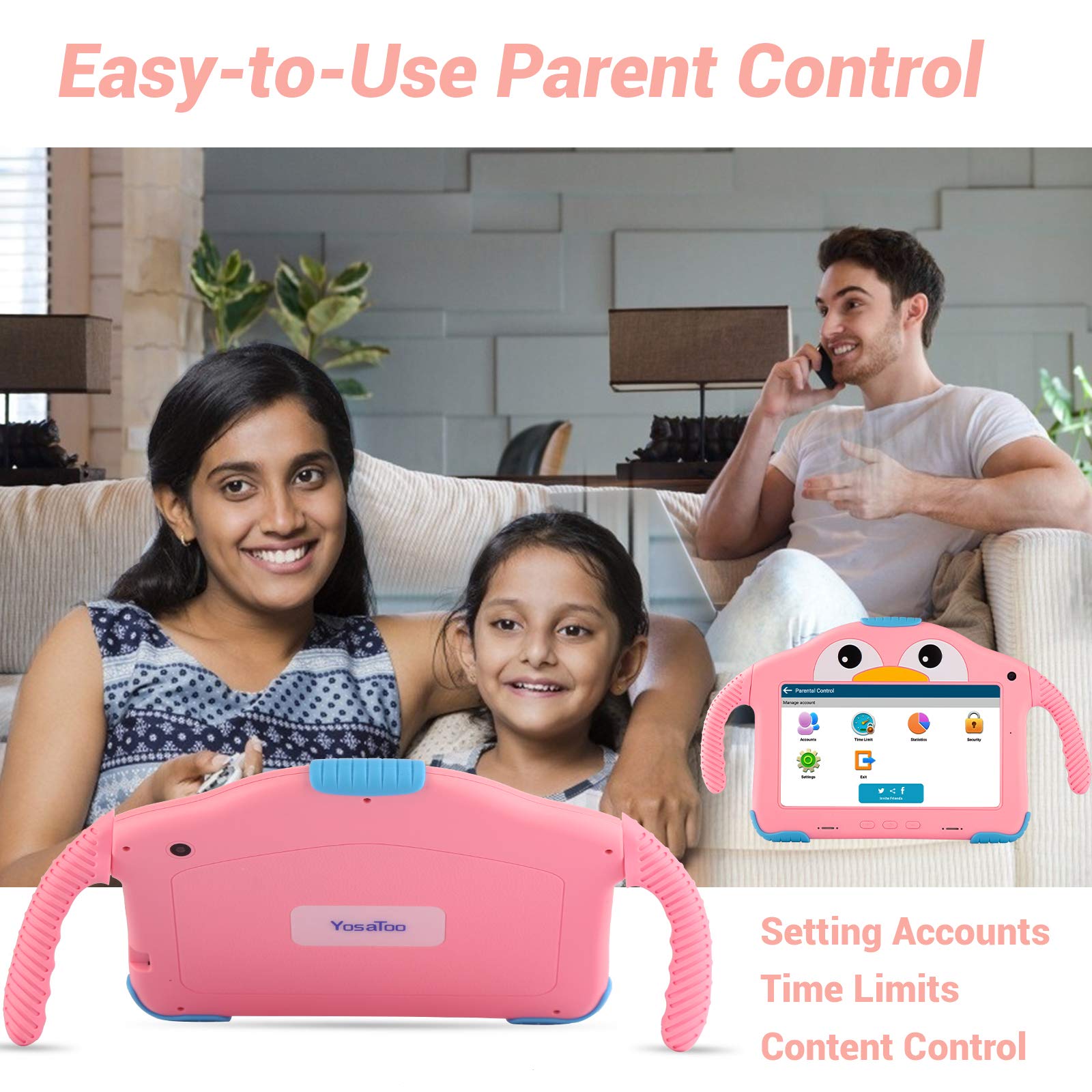 Kids Tablet 7 Inch Tablet For Kids 3 7 Toddler Tablet With Case Wifi Kids Learning Tablet For Toddlers Kids Software Installed K