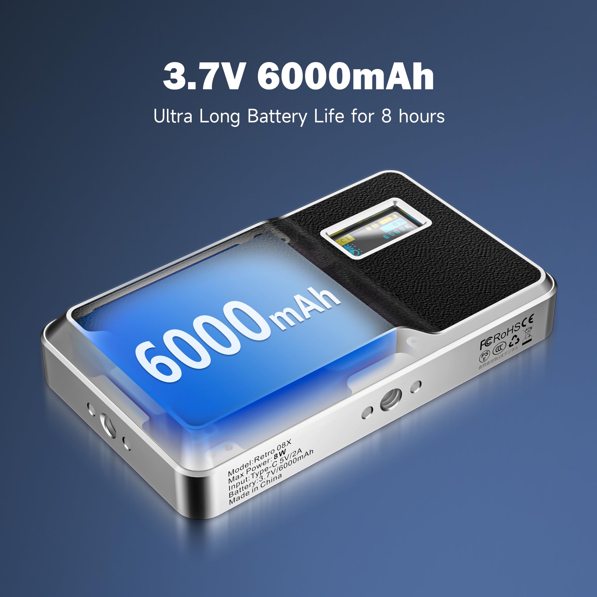 Viltrox 6000Mah Rgb Video Light, Bluetooth Control On Camera Video Light, All Metal Rgb Portable Led Photography Lighting, Led C