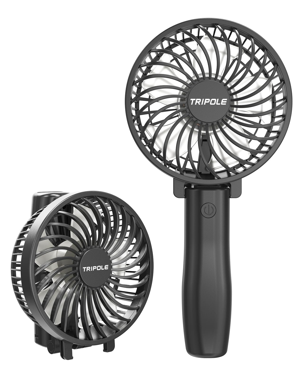Tripole Handheld Fan Portable Mini Fan, 3 Speeds Foldable Small Personal Fan, Rechargeable Usb Desk Fan, Powerful Hand Held Fan