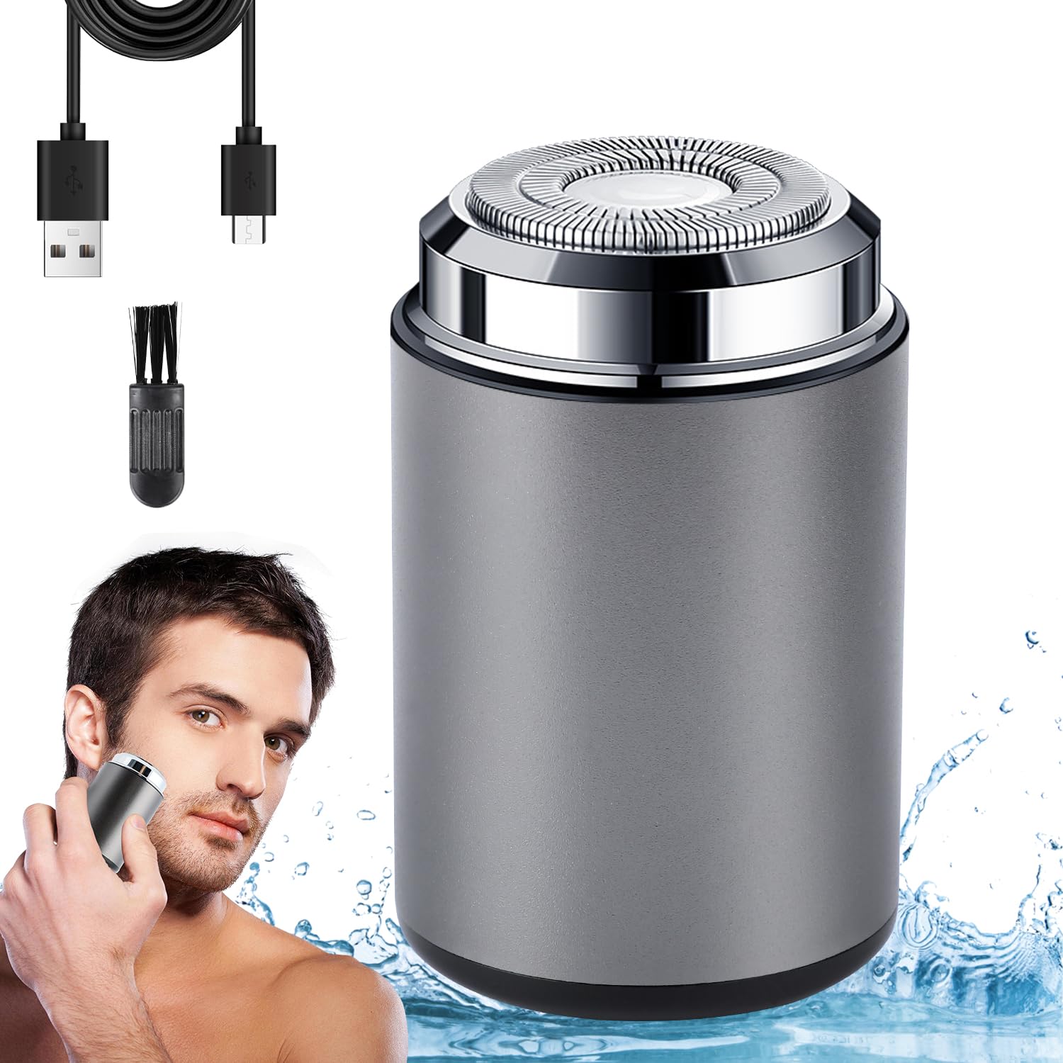 Mini Electric Shaver, Portable Mini Electric Shaver,Portable Pocket Travel Shaver For Men Women, Usb Rechargeable Waterproof Ele