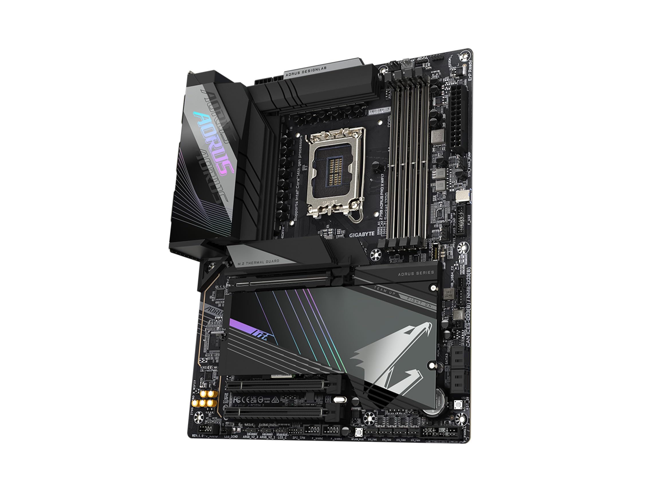 GIGABYTE Z790 AORUS PRO X WIFI7 ATX Motherboard, DDR5, PCIe 5.0, Wi-Fi 7, Black