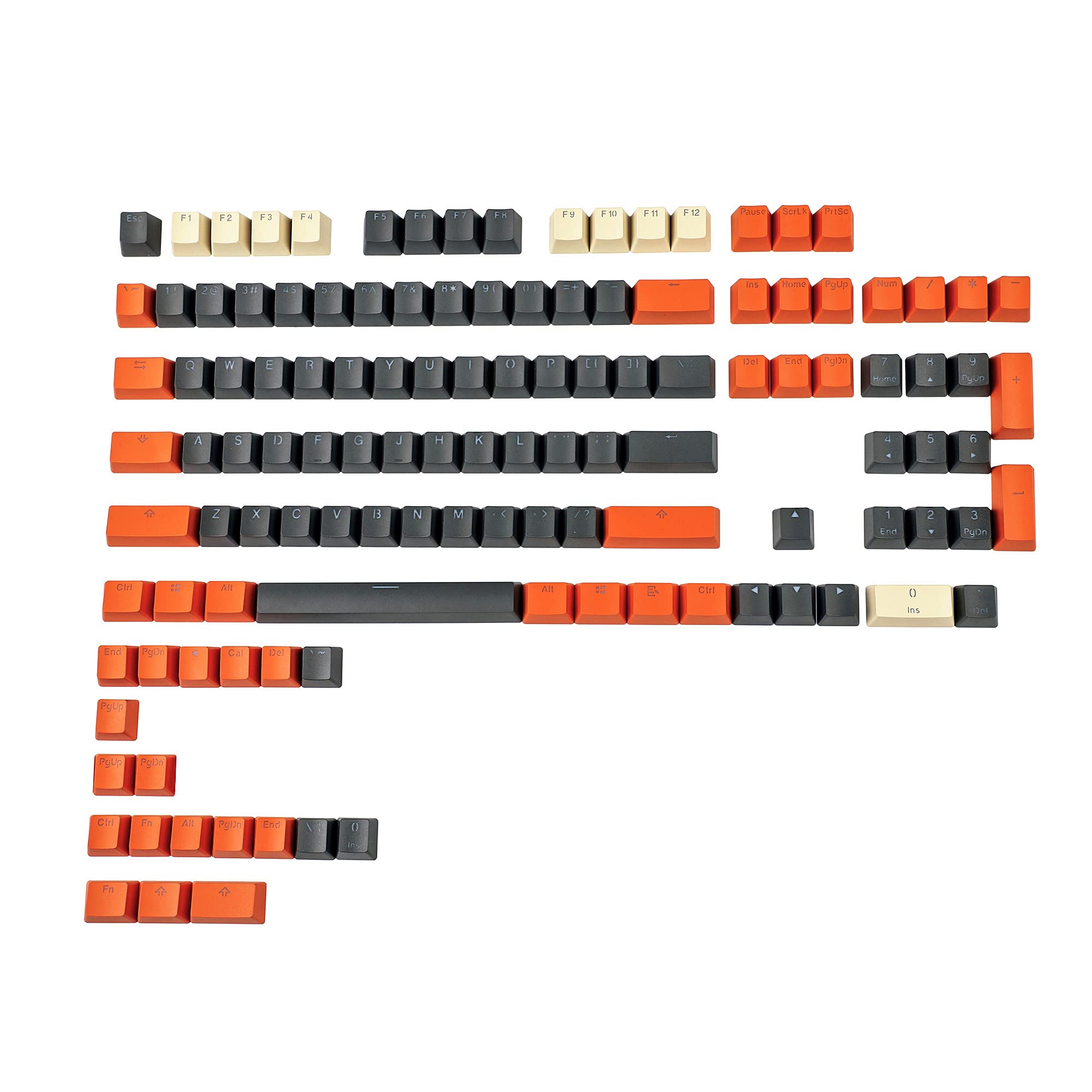 Ymdk Carbon Miami Pbt Double Shot Shine Through Ansi Backlit Keycaps For Mx Mechanical Keyboard Melody 96 Kbd75 68 61 87 104(Only Keycap) (Reversed Carbon)