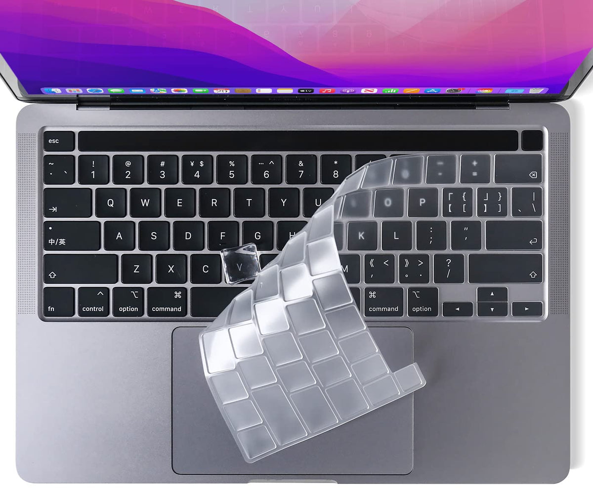 Casebuy Premium Keyboard Cover For Macbook Pro 13 Inch M2 2023 2022, 2021 2020 M1 A2338 A2289 A2251 Ultra Thin Us Keyboard Prote