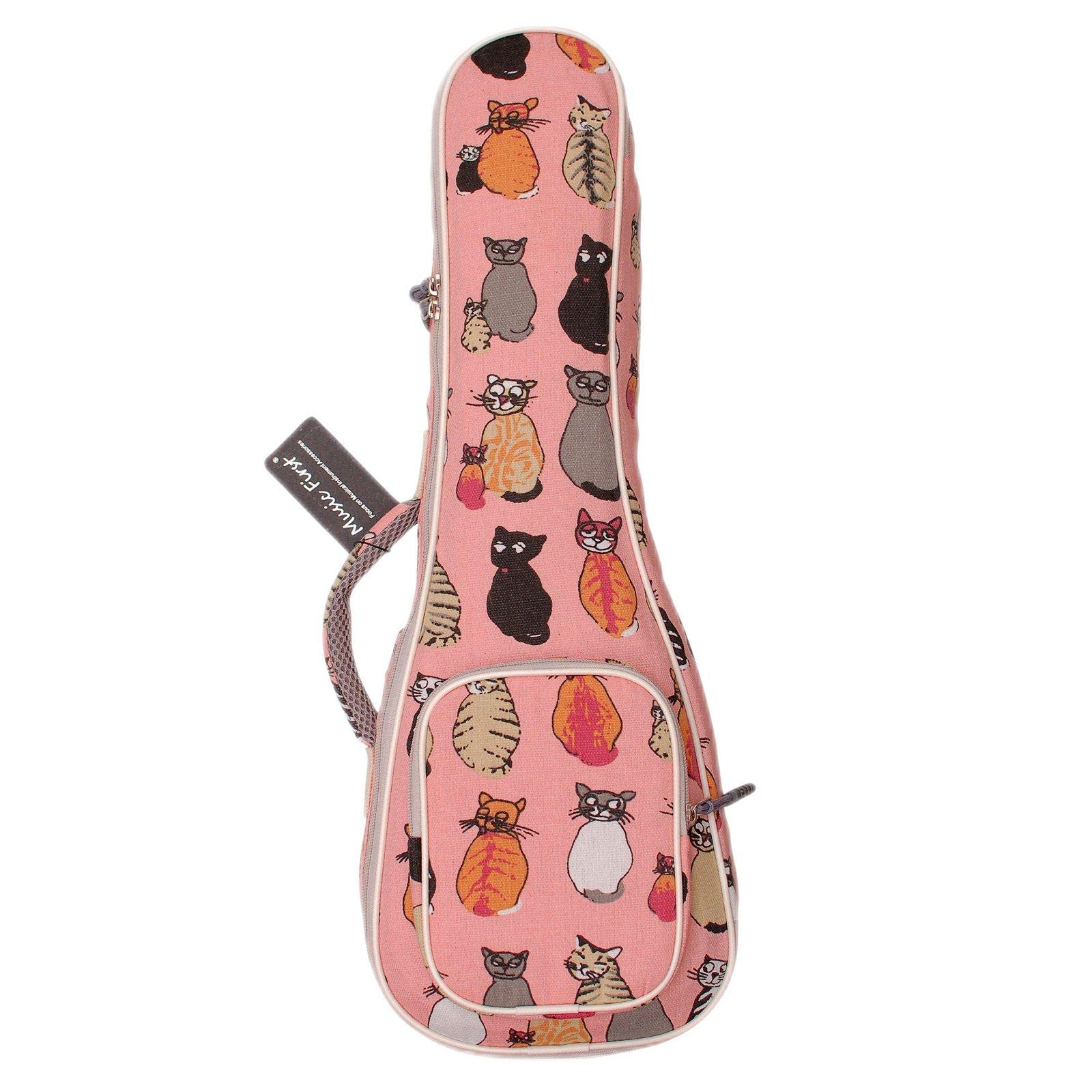 MUSIC FIRST Canvas 21 Soprano MISS CAT ukulele case ukulele bag ukulele cover, Original Design
