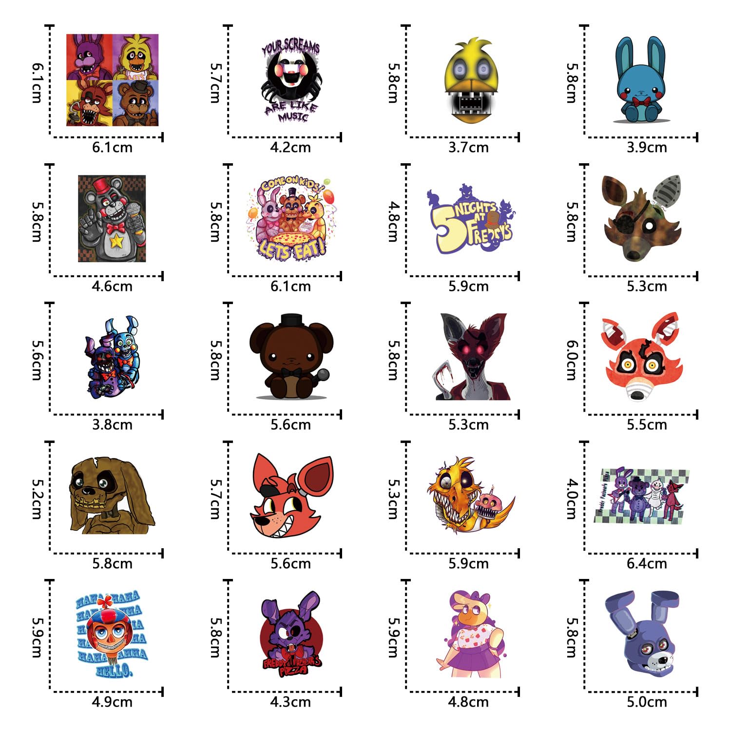 100Pcs Pack, Terror Game Vinyl Waterproof Stickers For Water Bottles,Laptop,Skateboard,Phone,Computer,Car Decals Party Supply Fo