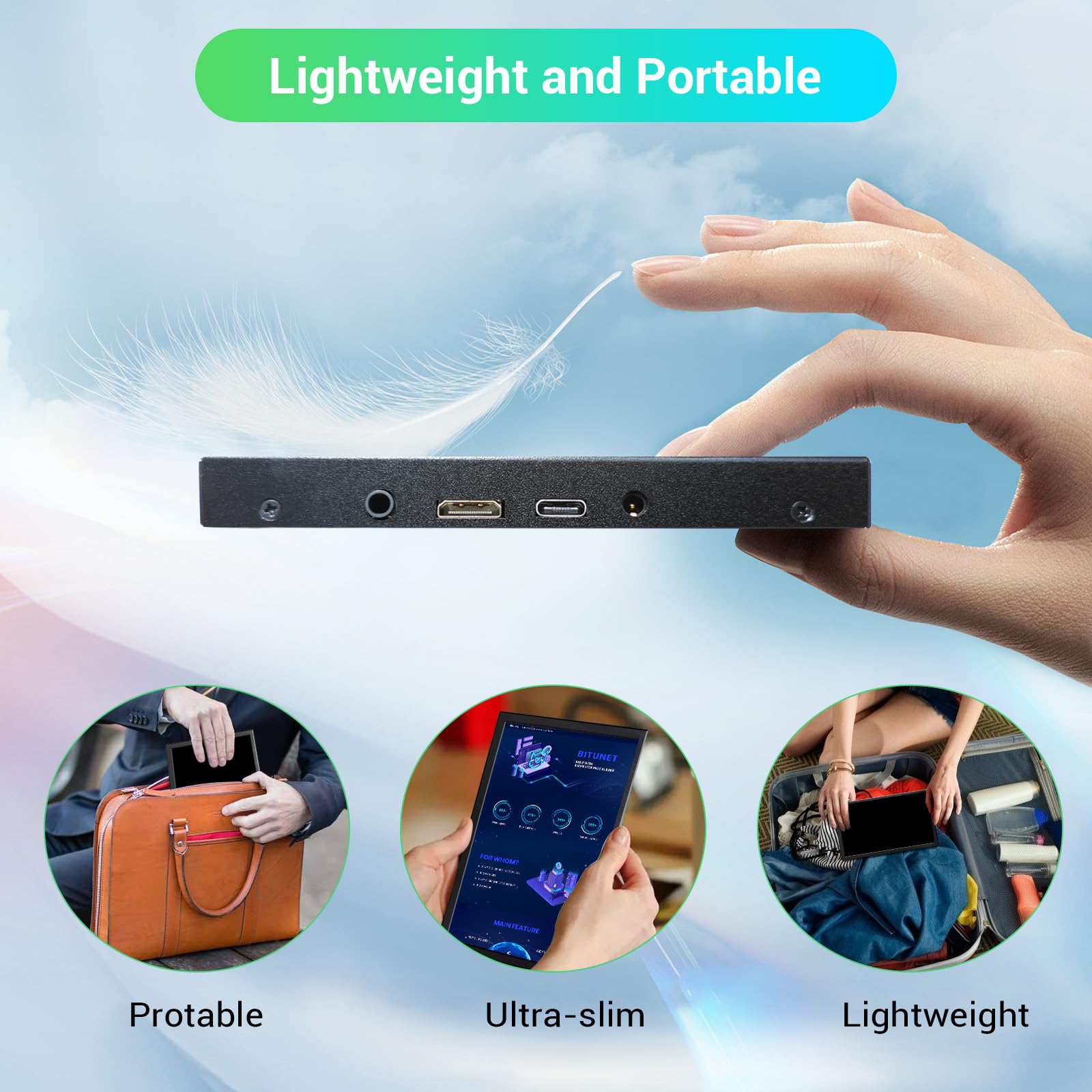 Viewmei Touch Screen Monitor Portable Monitor, 8 Inch Mini Hdmi Screen Display,1280 * 800 Resolution Laptop Monitor For Pc Lapto