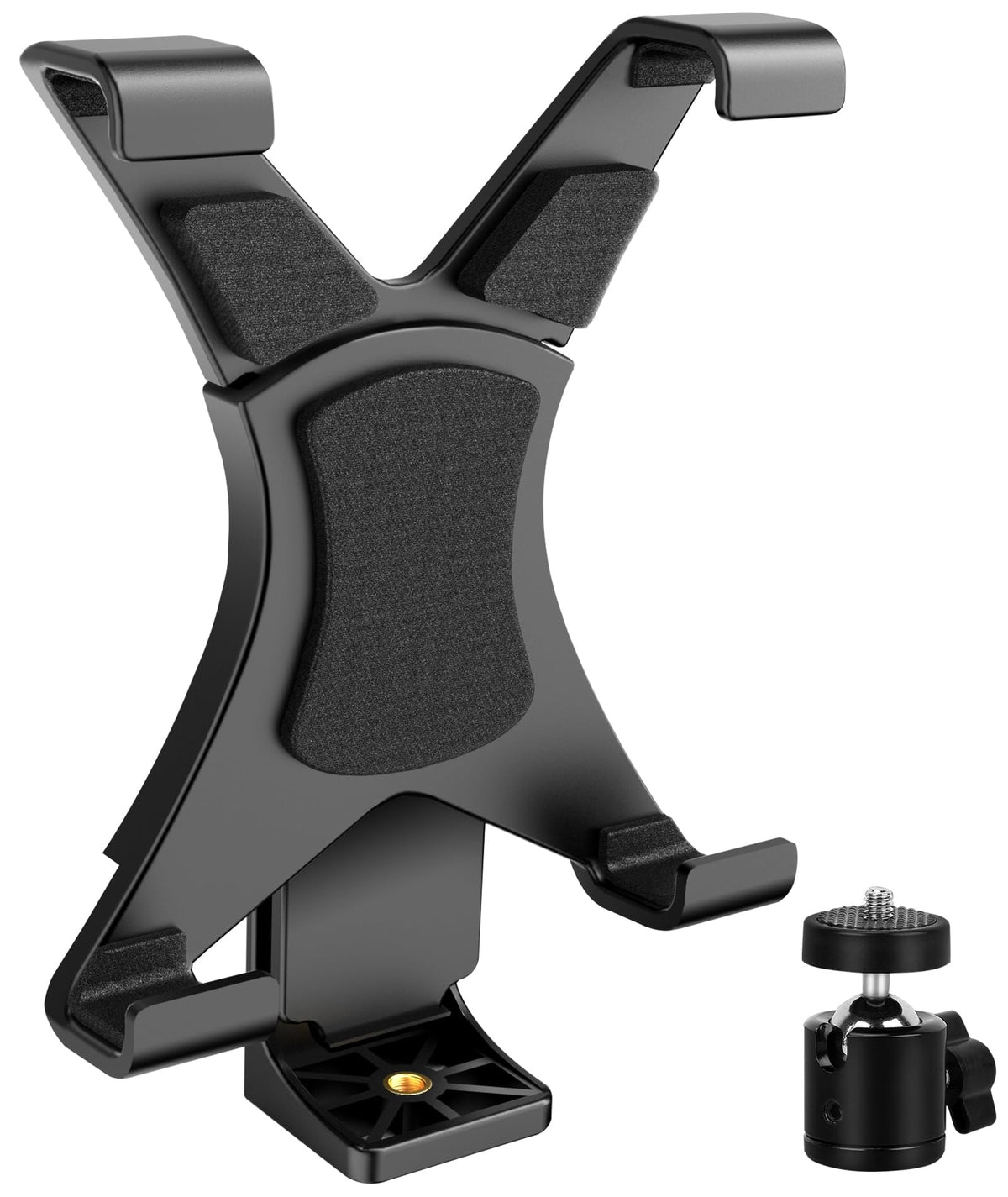 6Amlifestyle Ipad Tripod Mount Adapter With 360 Rotatable Ball Head, Ipad Holder For Tripod, Fits 5'' To 11'' Tablets For Video 