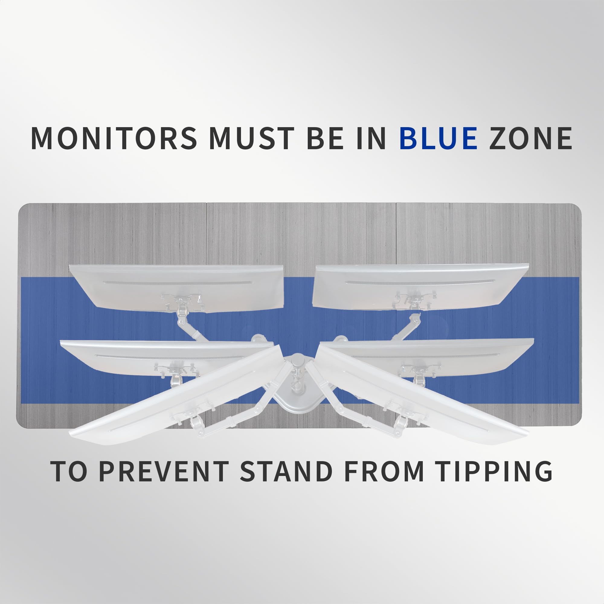 VIVO Dual LED LCD Monitor Mount, Free Standing Desk Stand for 2 Screens up to 27 Inch, Fully Adjustable Arms with Max VESA 100x100mm, Extra Large Base, White, STAND V002FW