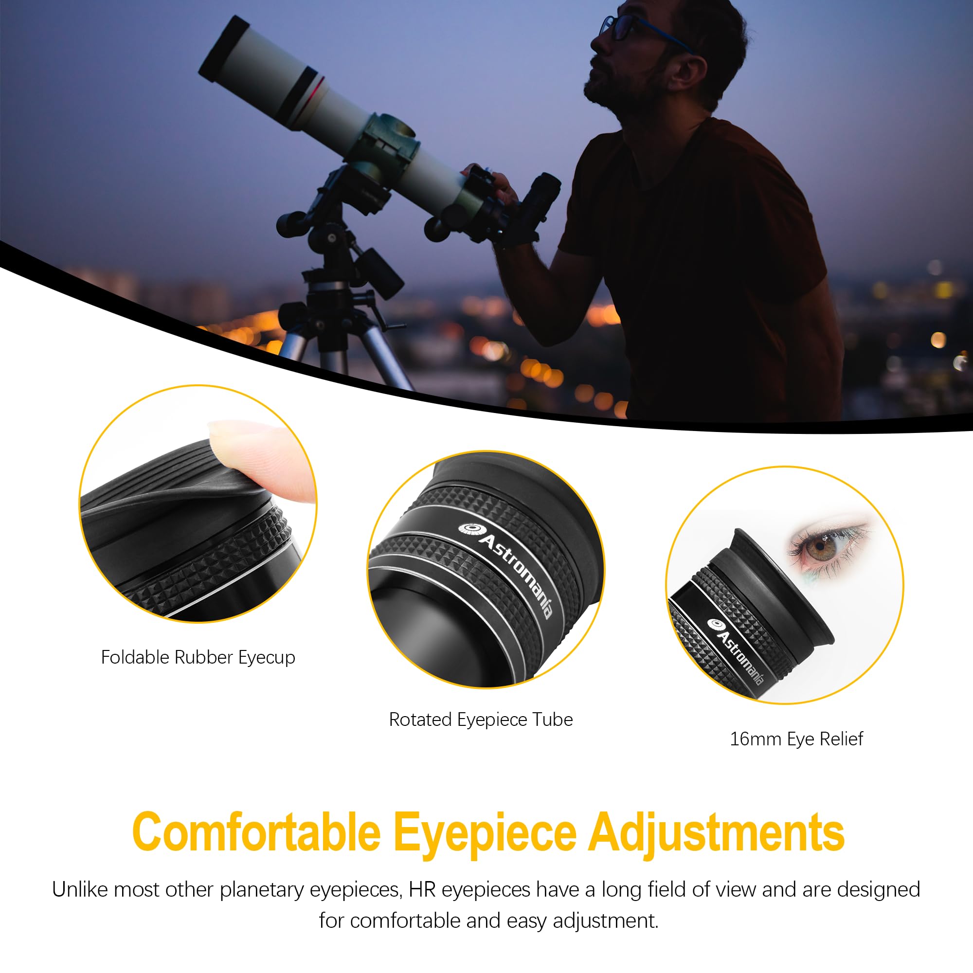 Astromania Telescope Eyepiece 4Mm, Wide Angle 58 Degree Apparent Field Planetary Eyepiece For 1.25 Inch Astronomy Telescope & Fi