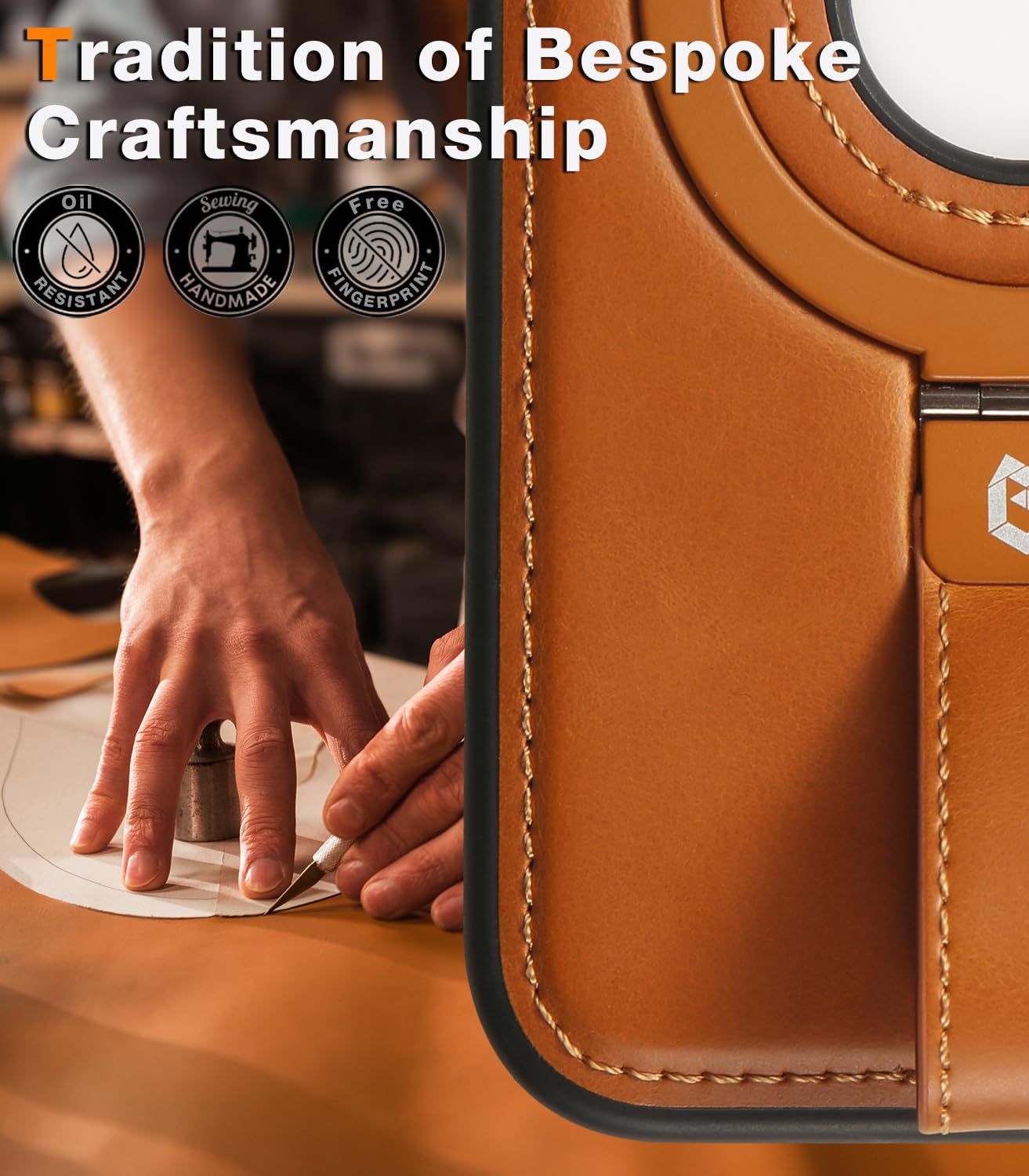 Butaiga Capture Grip Loop Magnetic Stand For Iphone 16 Pro Case With Screen Protector, Protective Iphone 16 Pro Case Leather, Co