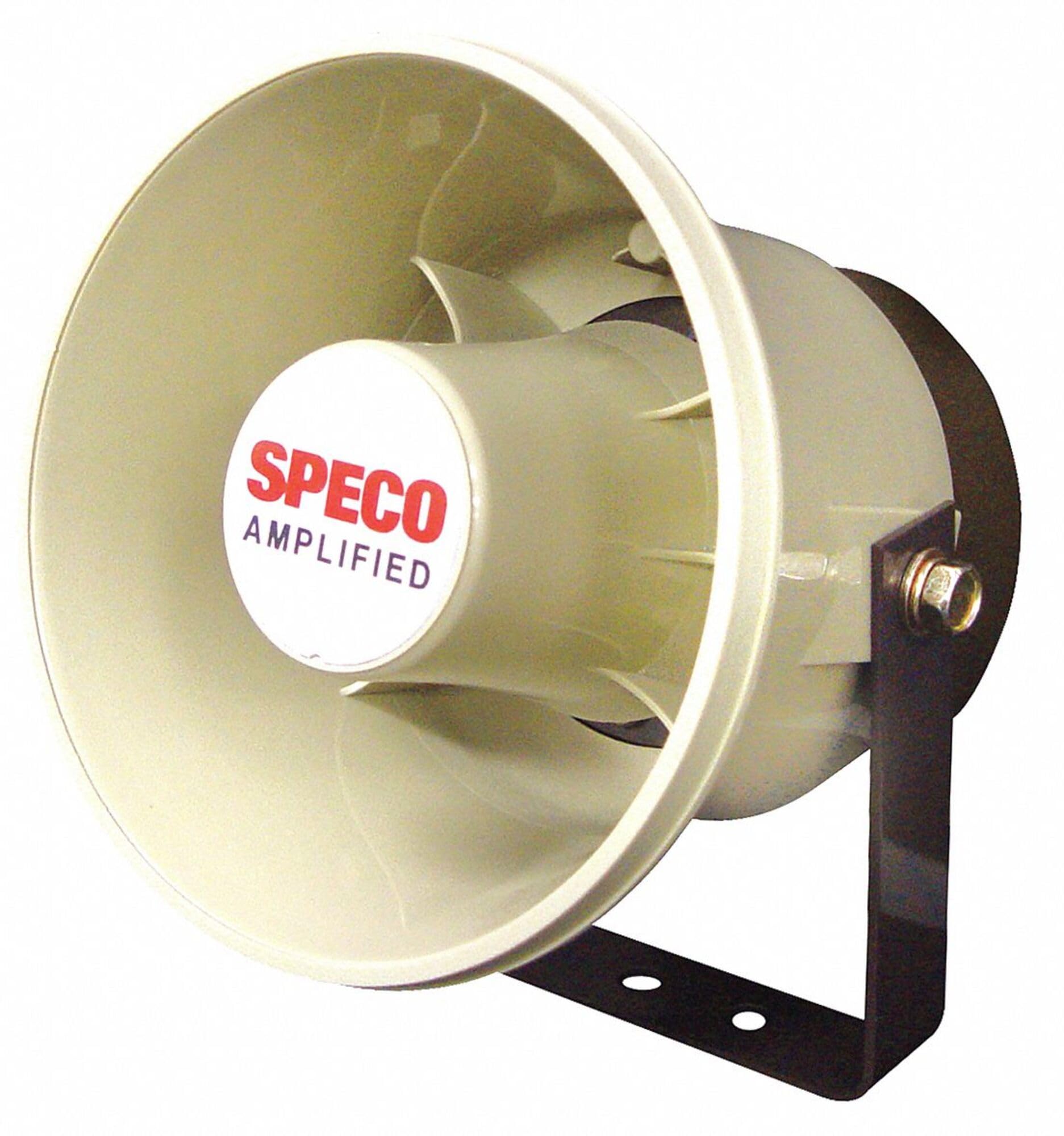 Speco ASPC20 20W 6 Weatherproof Amplified PA Speaker Also for Digital Deterrent