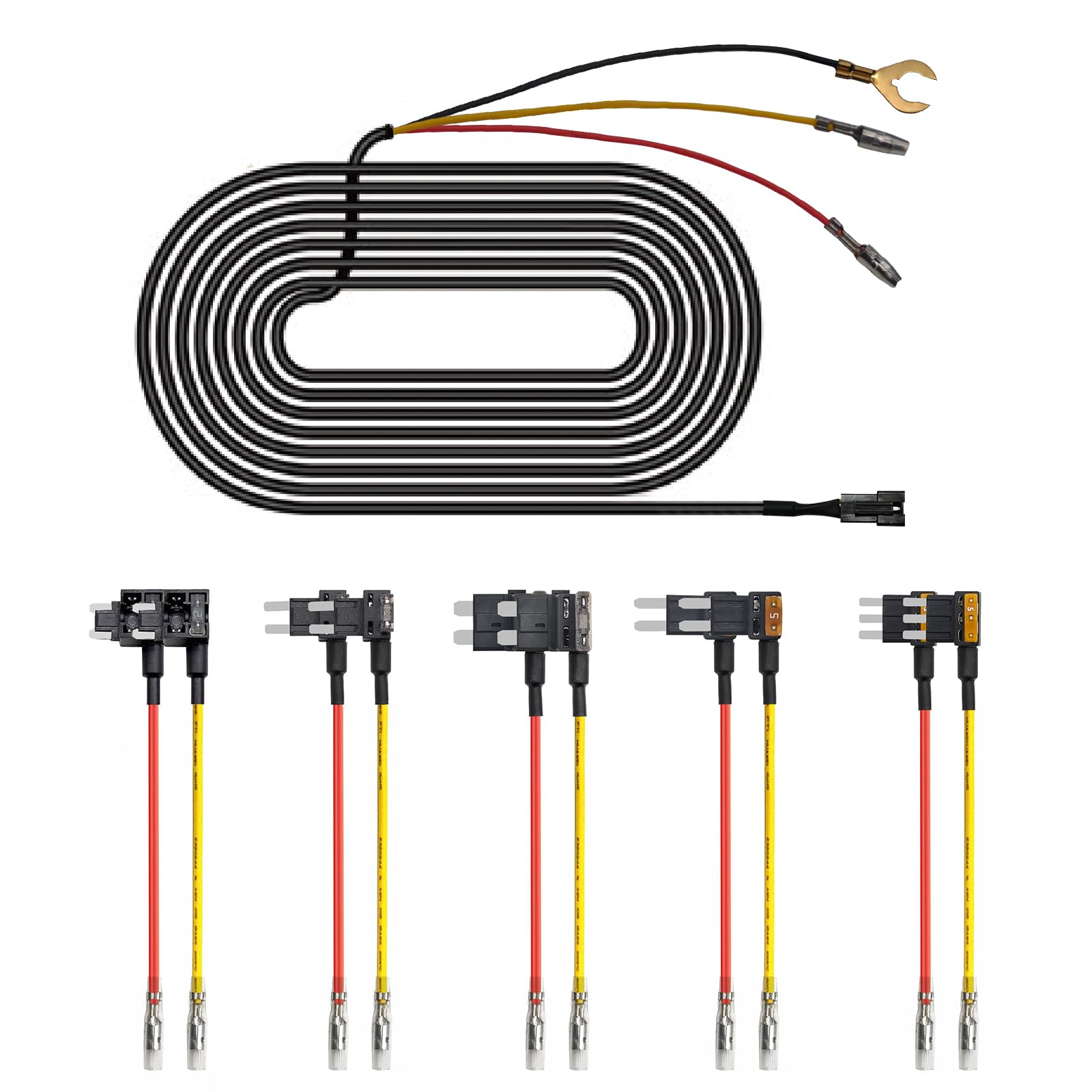 mangoal Fuse Box Power Adapter Dash Cams, Upgrade Parking Monitoring, Hardwire Wire Kit Accessories(8.20 ft, Applicable to Vehic