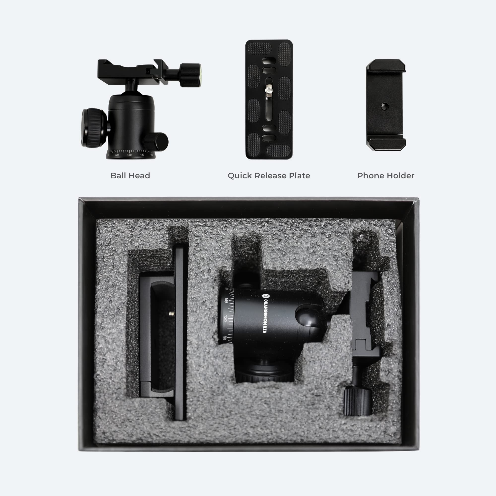 Foldio360 Smartdome Mount Kit | Universal Tripod Ballhead | Aircraft Grade Aluminum Ball Head