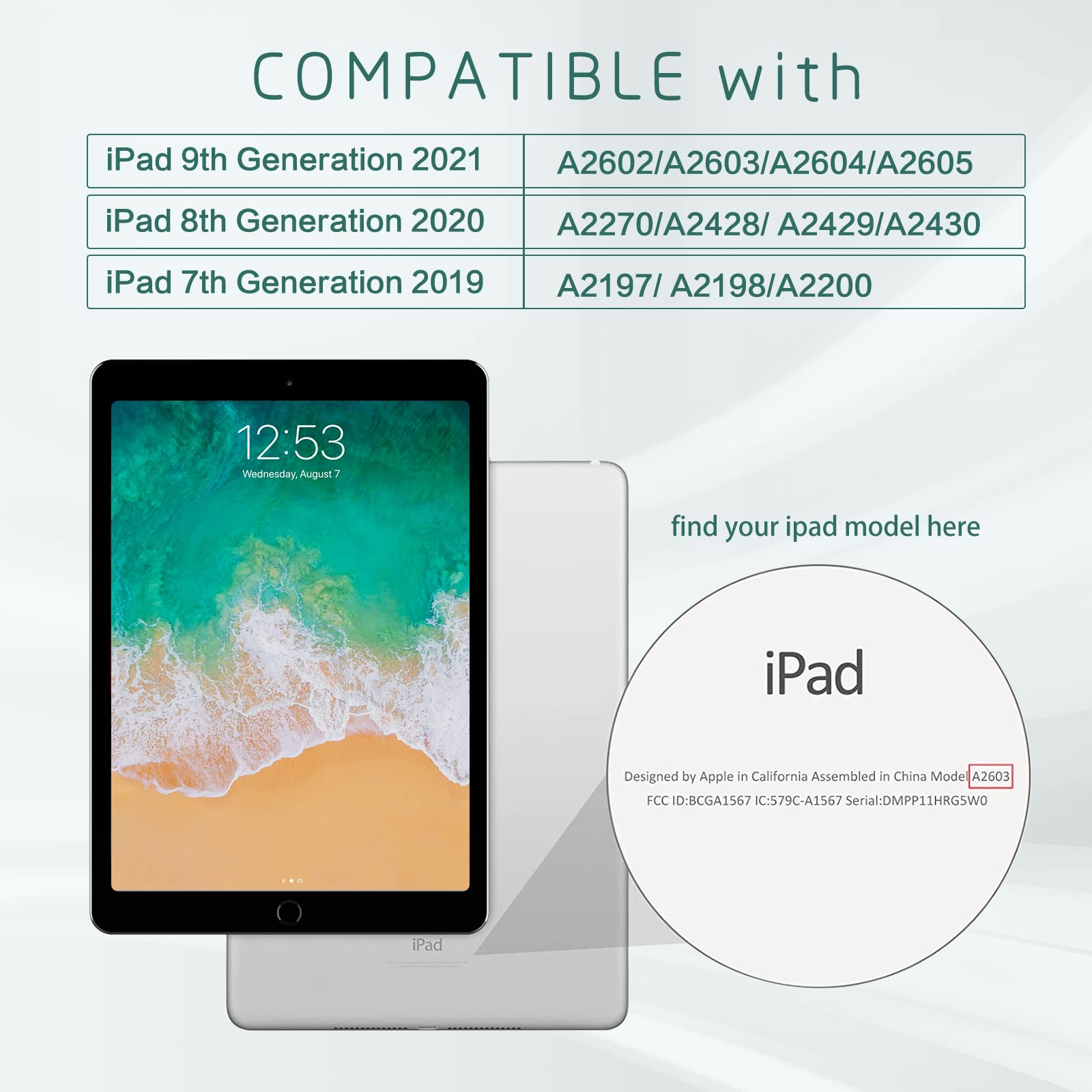 Case For Ipad 9Th Generation Case, For Ipad 7Th Generation Case, For Ipad 8Th Generation Case, Case For Ipad 10.2 Inch, Case For