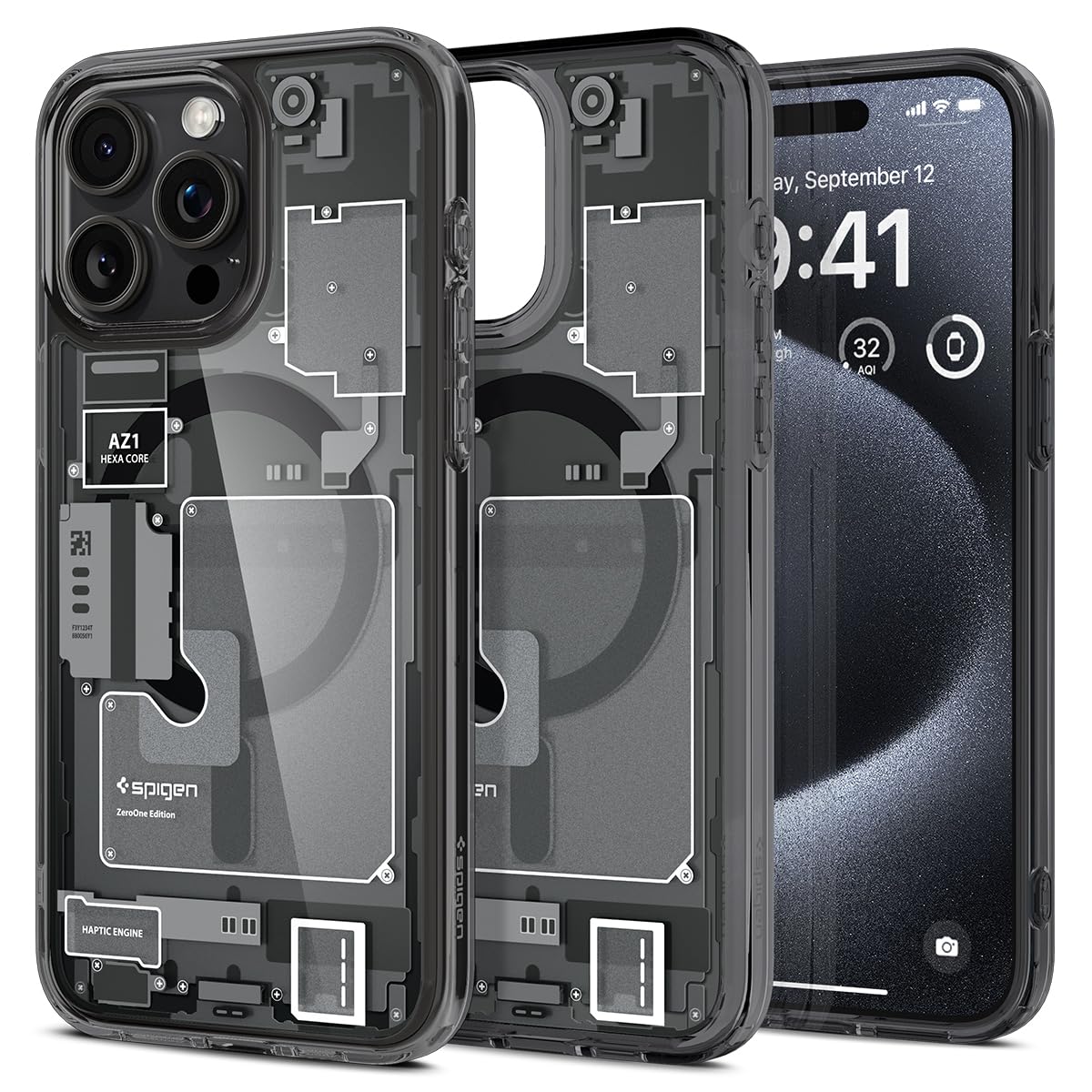 Spigen Ultra Hybrid MagFit Direct Digital Printing Case for iPhone 15 Pro Max [Custom Design][Compatible with Magsafe] - Zero On