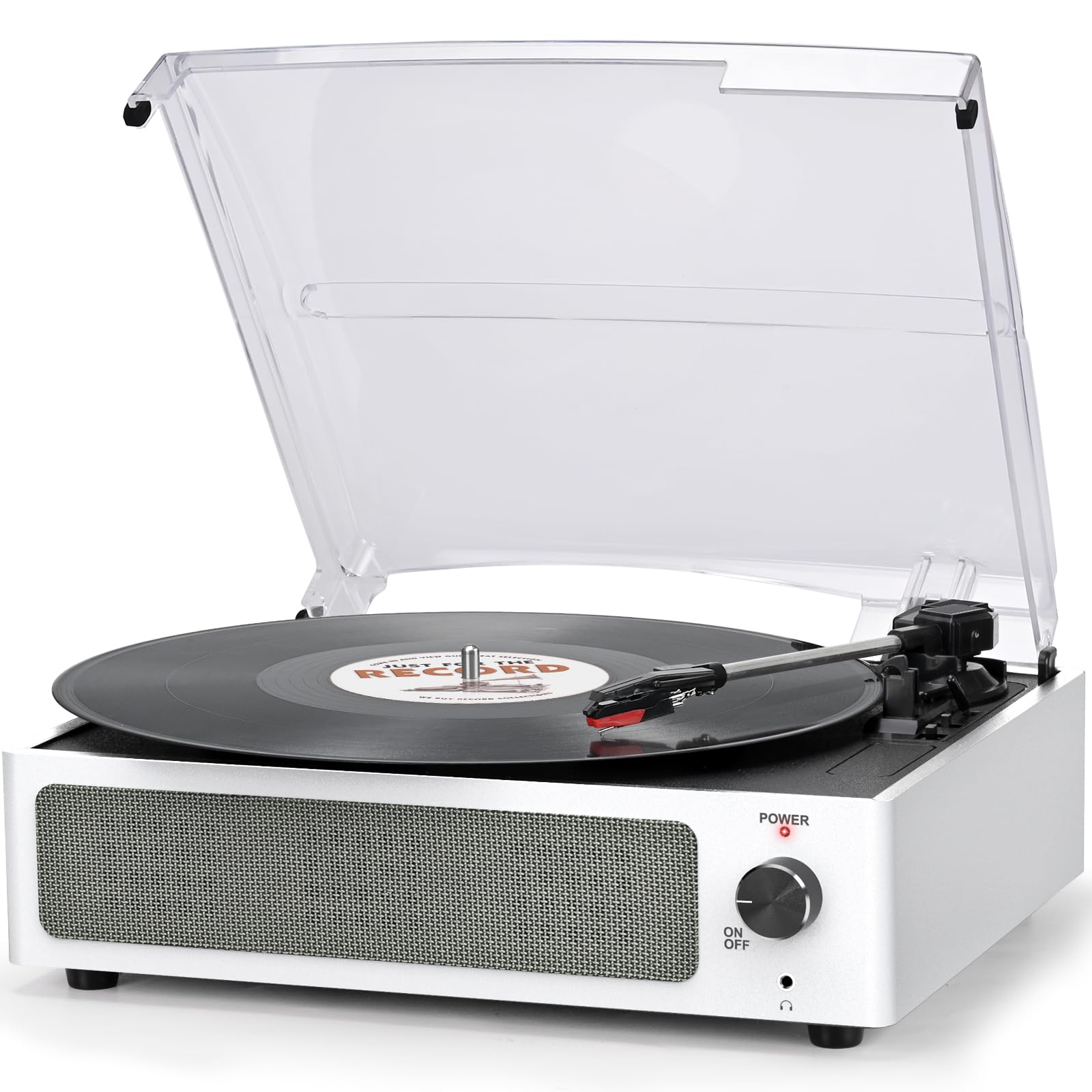 Vinyl Record Player With Speaker Vintage Turntable For Vinyl Records, Belt Driven Turntable Support 3 Speed, Wireless Playback,