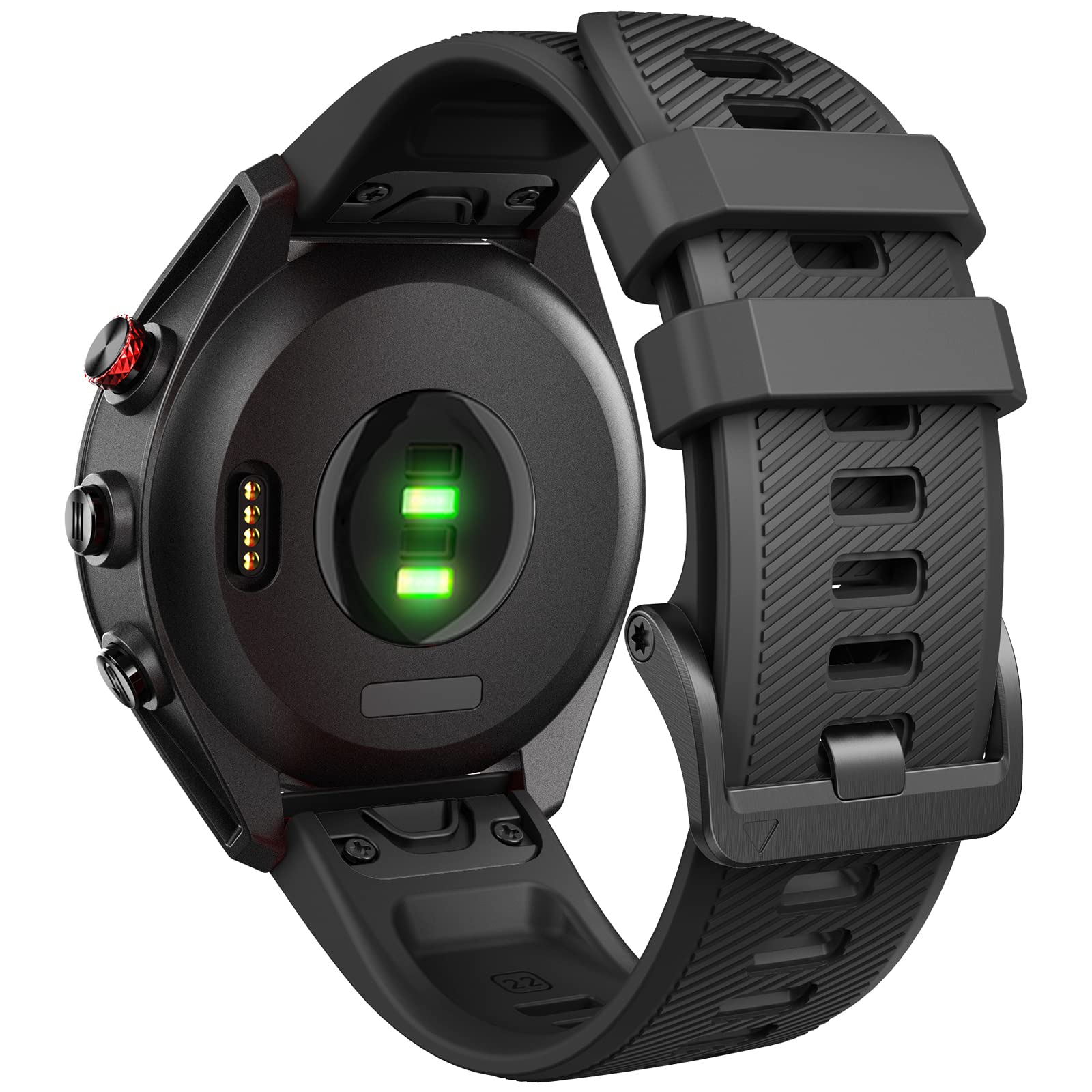 Ancool 22Mm Band Compatible With Garmin Fenix 5 Band ,Soft Sport Skin Friendly Waterproof Fenix 6 Wristband Strap For Approach S