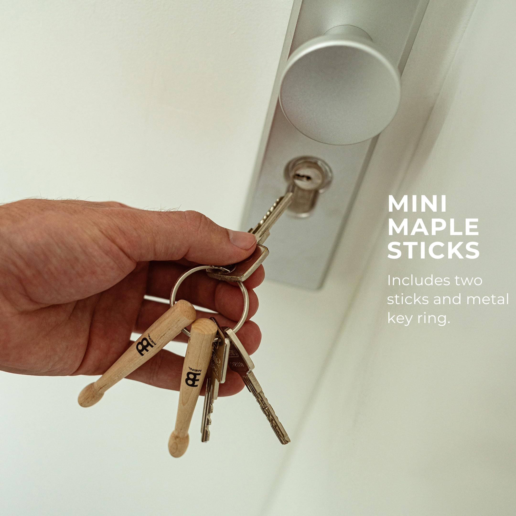 Meinl Stick & Brush Drumstick Keychain, Maple - A Fun Way To Keep Up With Your Important Keys And Stay Connected To Your Instrum