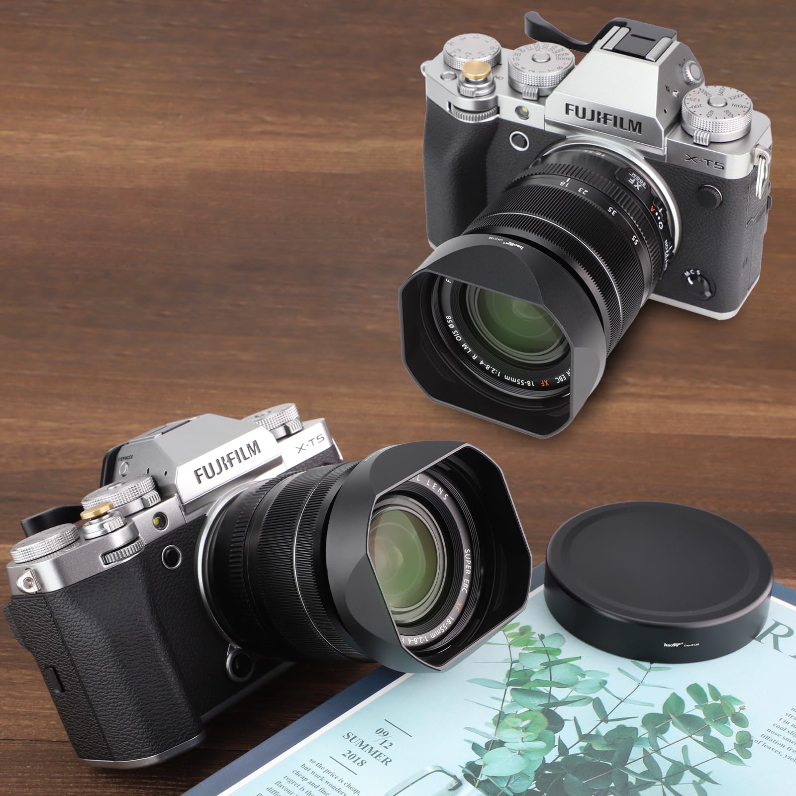 Haoge Lh X13B Metal Square Lens Hood For Fuji Fujifilm Xf 18 55Mm F2.8 4 R Lm Ois Lens And Fujinon Xf 14Mm F2.8 R Lens (New Vers